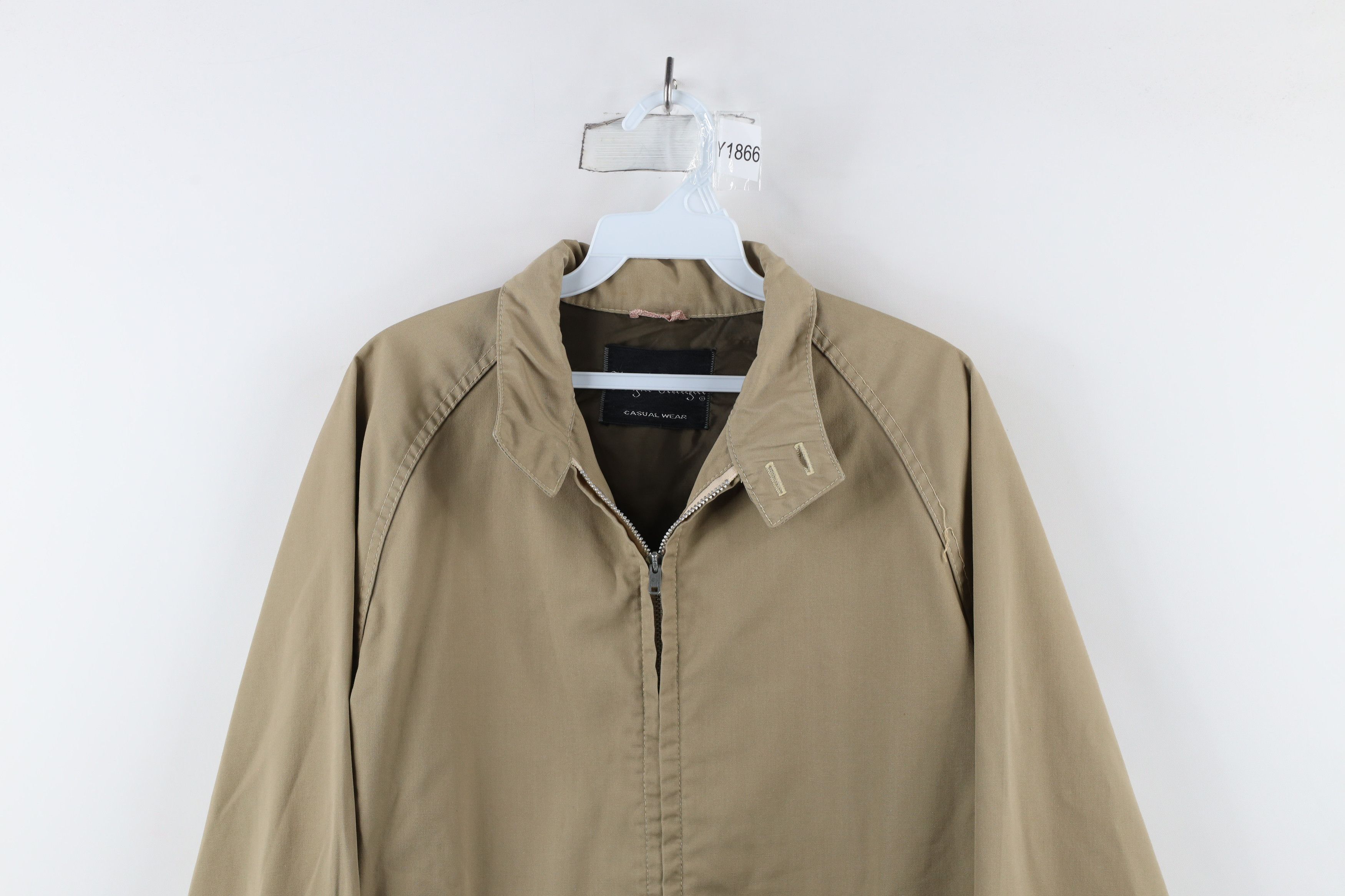 Vintage Vintage 70s Streetwear Cafe Racer Bomber Jacket Beige USA Size US M / EU 48-50 / 2 - 2 Thumbnail