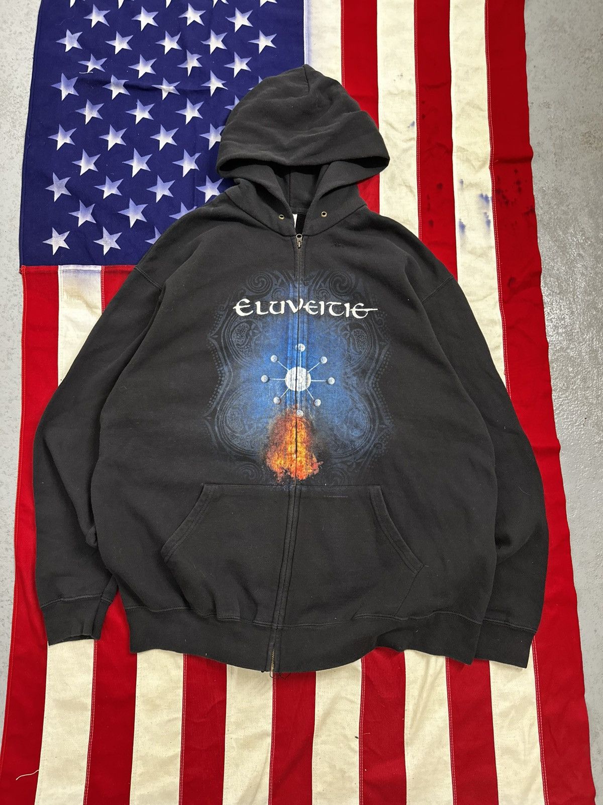 Band Tees Vintage Eluveitie Black Metal Graphic Zip Hoodie Size US XXL / EU 58 / 5 - 1 Thumbnail
