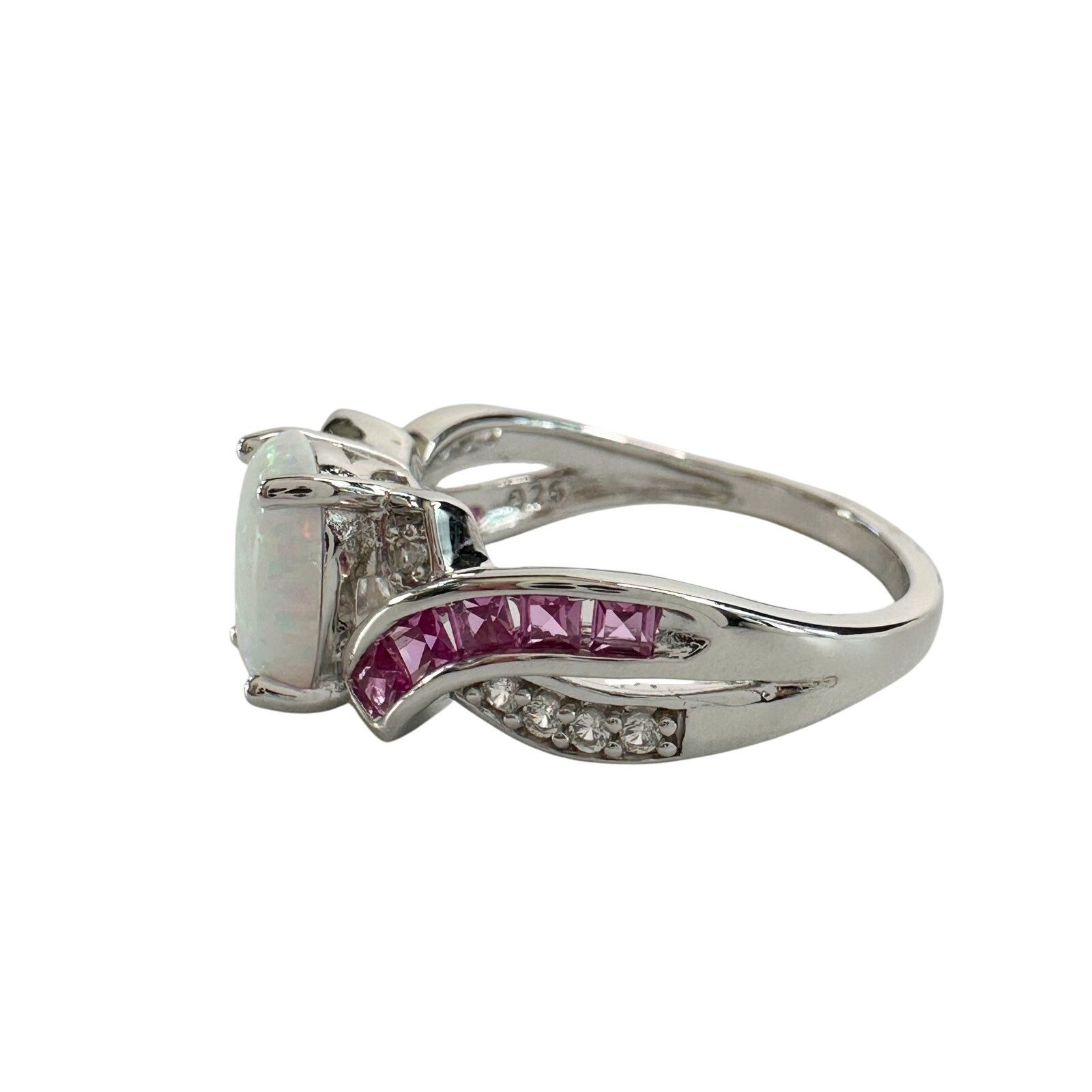 Other Beautiful Lab Created Opal & Sapphire Ring - Size 7 Size ONE SIZE - 4 Thumbnail