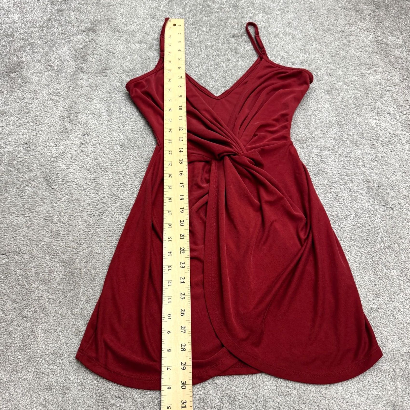 Twisted X Tobi Mini Dress Womens Small Red Twisted Front A-Line Spaghetti Strap V-Neck Size S / US 4 / IT 40 - 7 Thumbnail