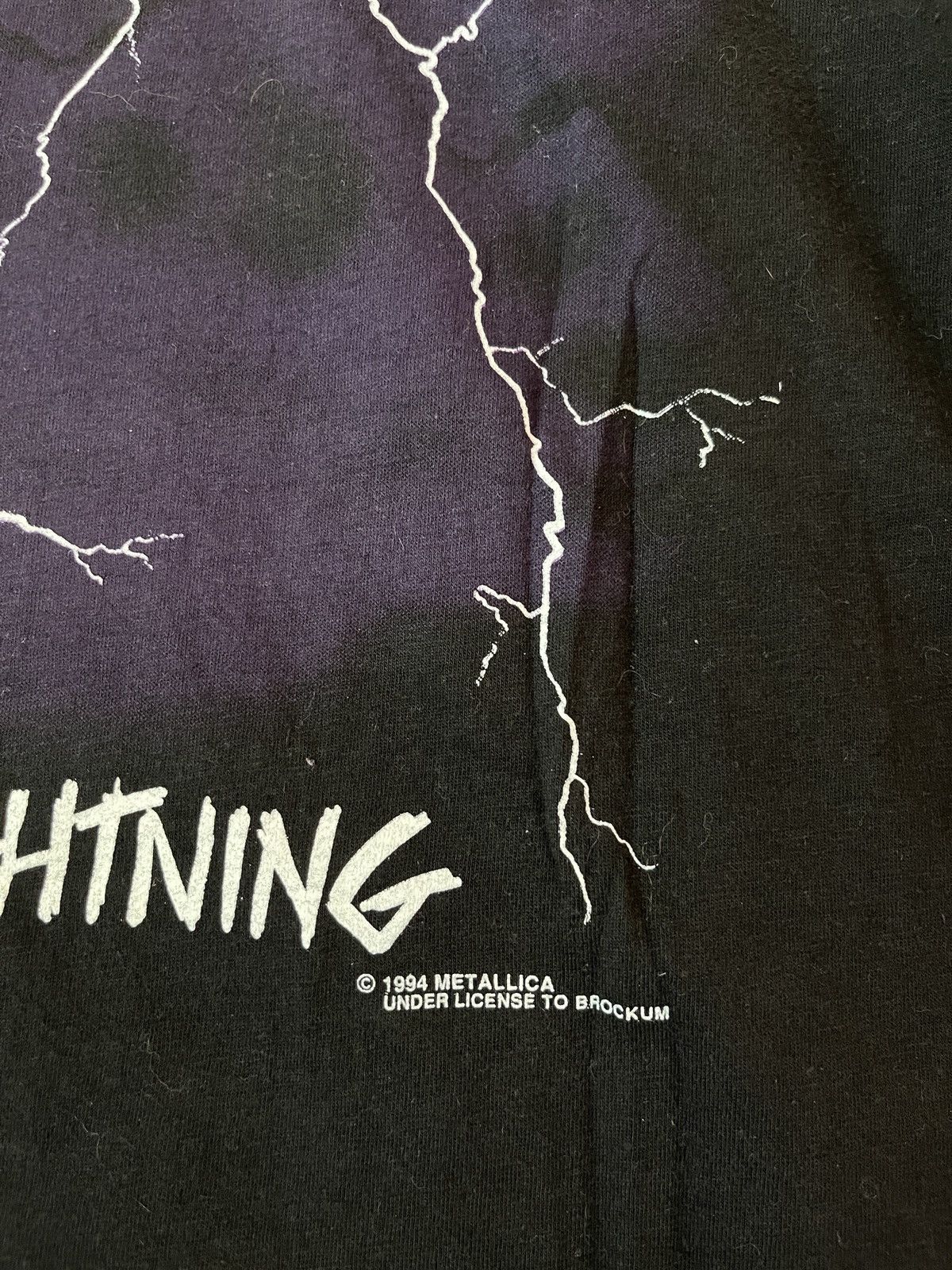 Metallica Metallica 1994 Brockum Ride The Lightning Vintage T-shirt Size US L / EU 52-54 / 3 - 7 Thumbnail