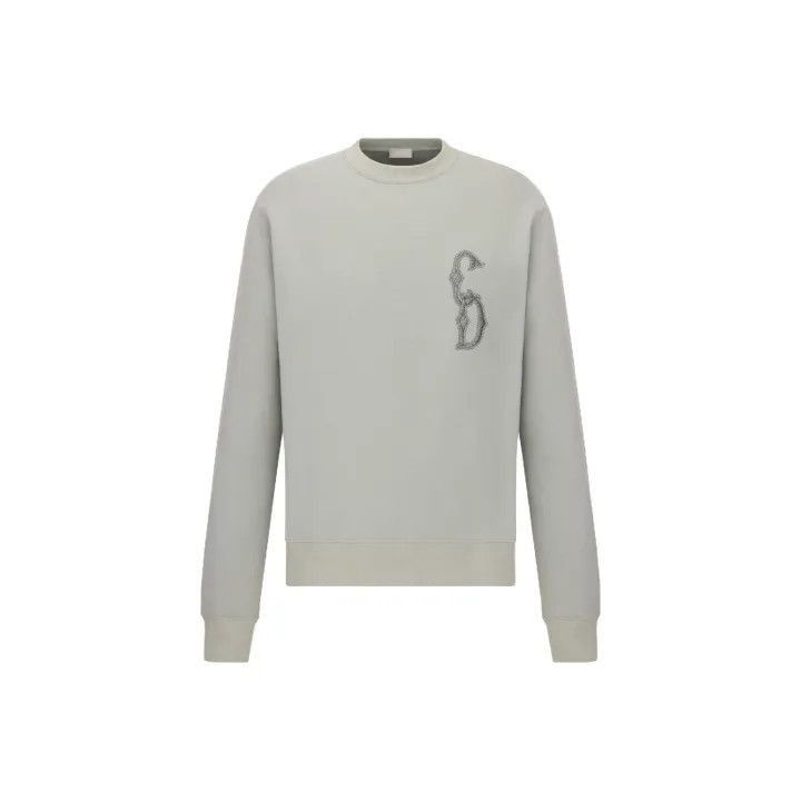 Dior Dior Dior Gray Embroidered Long Sleeve Sweatshirt for Men Size US S / EU 44-46 / 1 - 2 Thumbnail