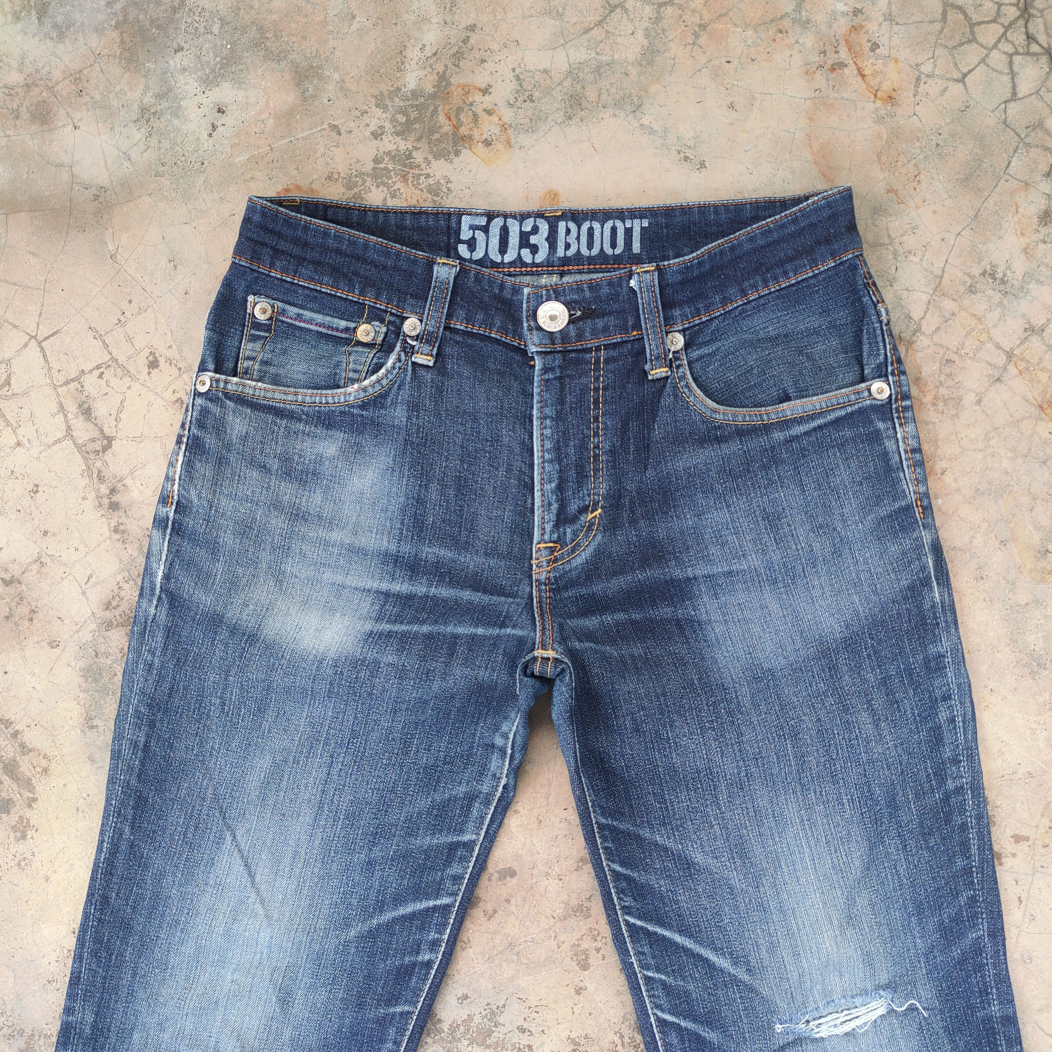 Edwin W32 VINTAGE EDWIN BOOT CUT FADED DISTRESSED JEAN PANTS Size US 32 / EU 48 - 2 Thumbnail