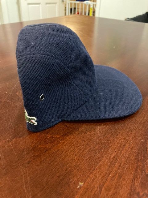 Supreme Supreme x Lacoste Pique Navy Camp Cap (SS2017) Size ONE SIZE - 4 Thumbnail
