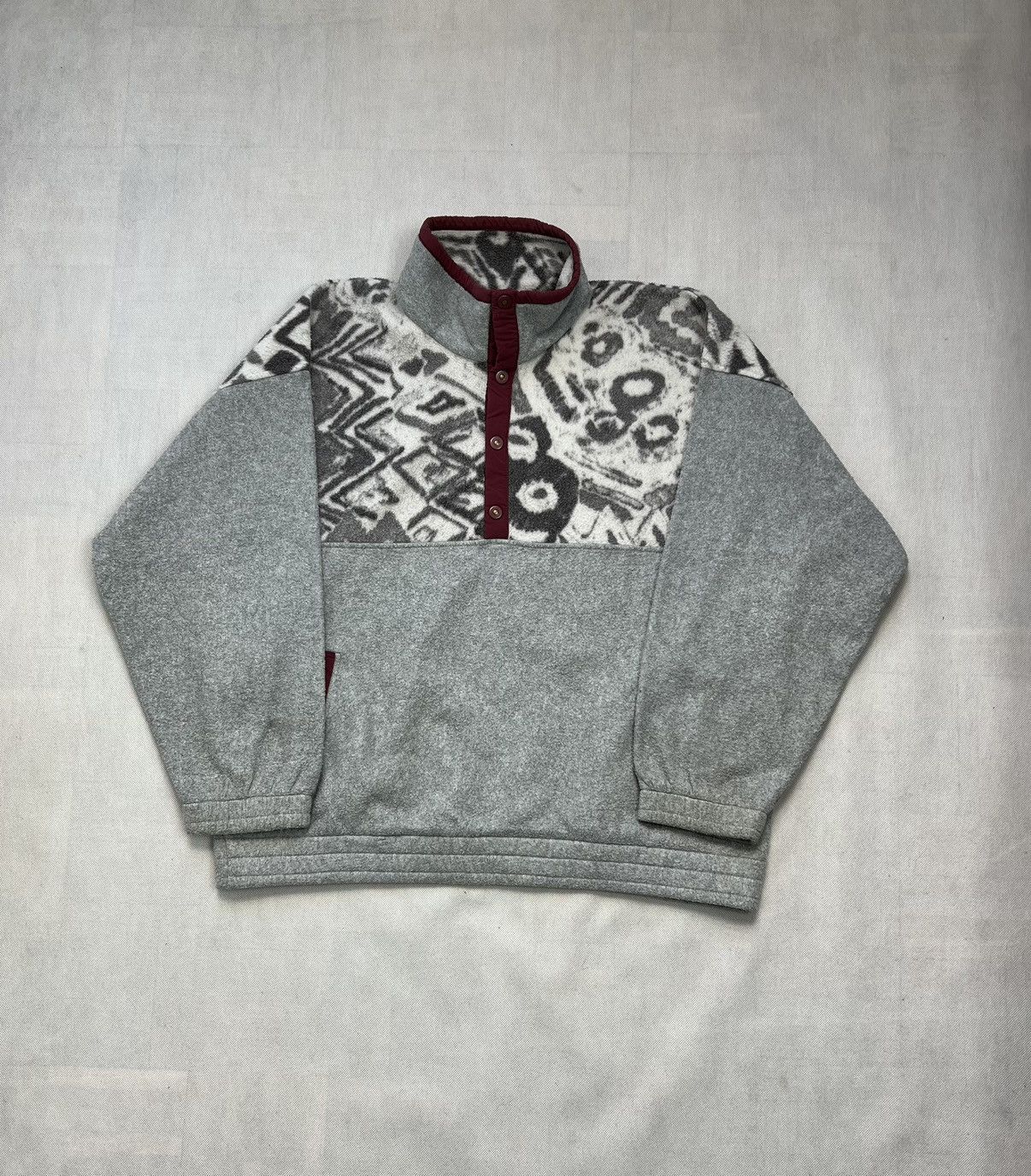 Vintage Fleece Jacket Erima Vintage 90’s Patterns Size US XXL / EU 58 / 5 - 1 Thumbnail