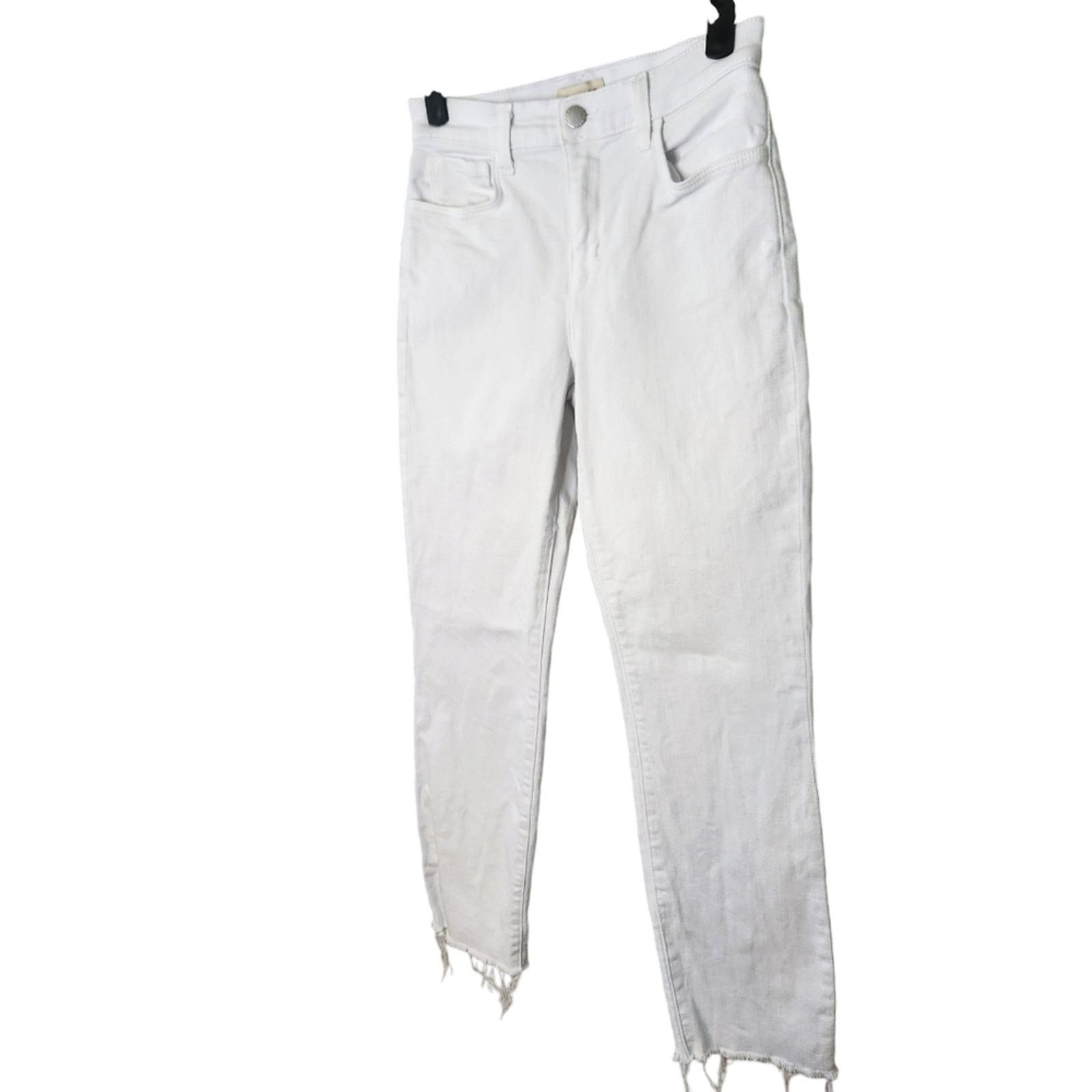 L'AGENCE L'Agence Sada Crop Slim Leg High Rise White Jeans 24 Size 24" / US 00 / IT 34 - 7 Thumbnail