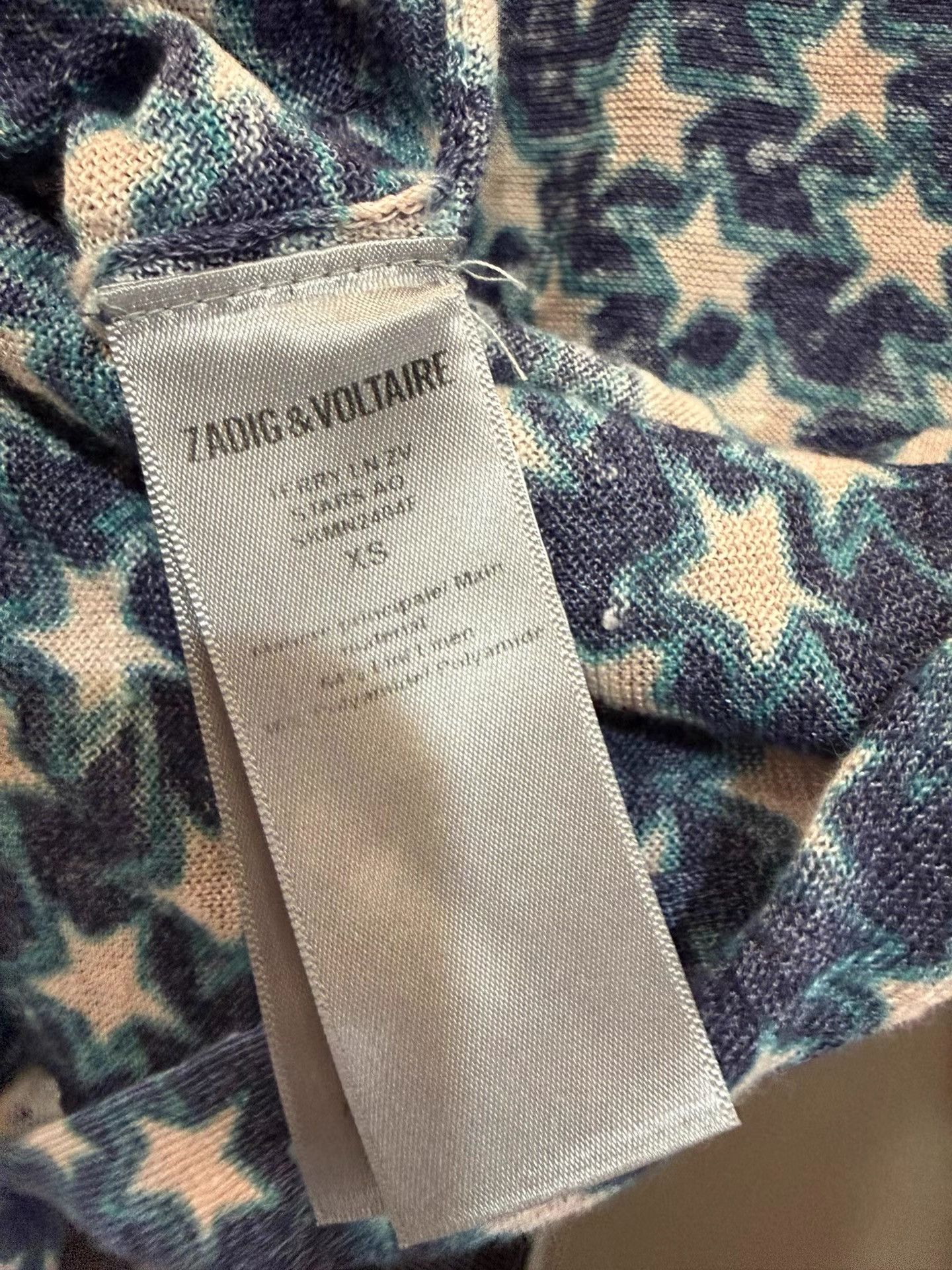 Zadig & Voltaire Zadig & Voltaire Star Printed Long Sleeve Shirt K31 Size XS / US 0-2 / IT 36-38 - 3 Thumbnail