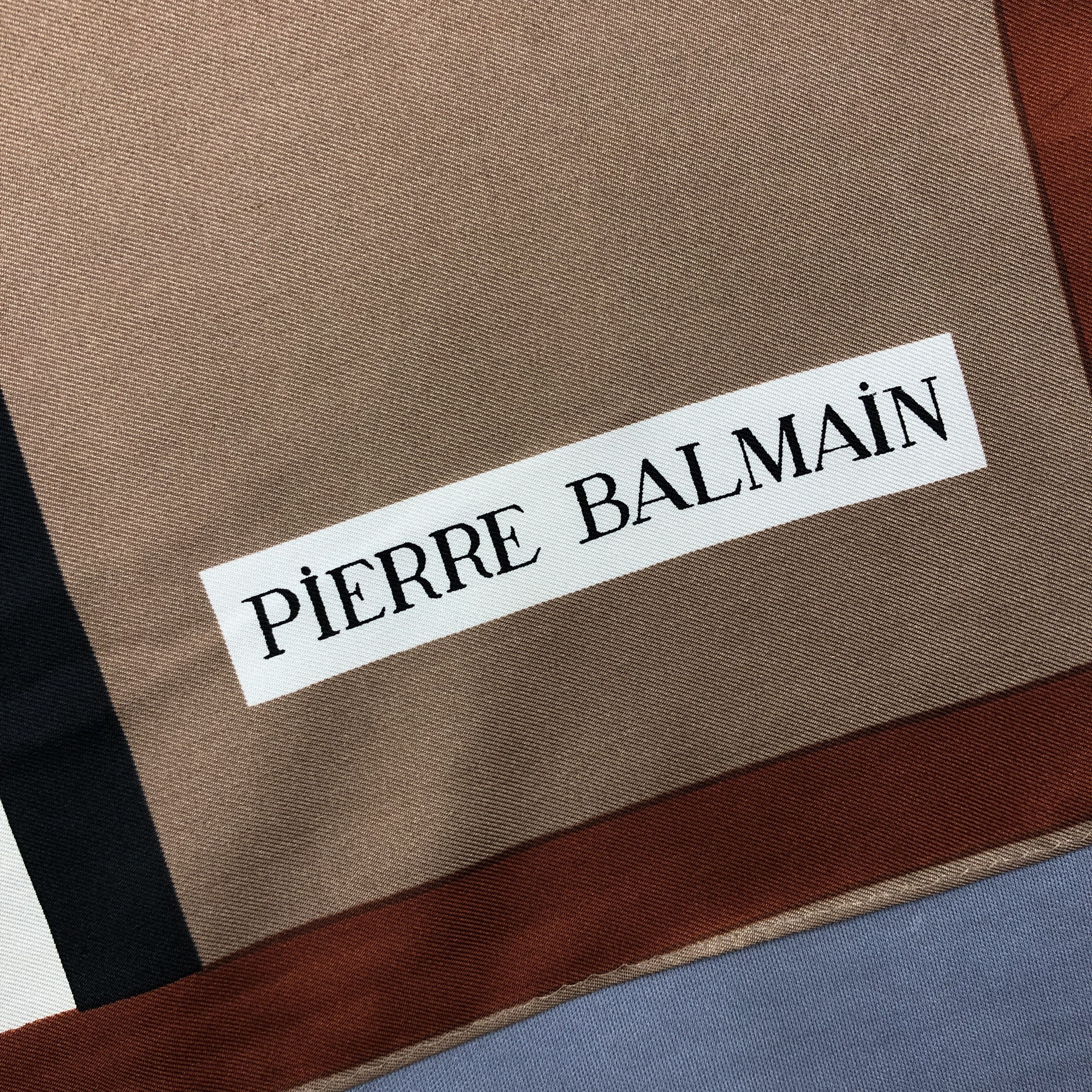 Pierre Balmain × Vintage Vintage Pierre Balmain SILK Scarf Twill Stole Wraps Scarves Size ONE SIZE - 5 Thumbnail