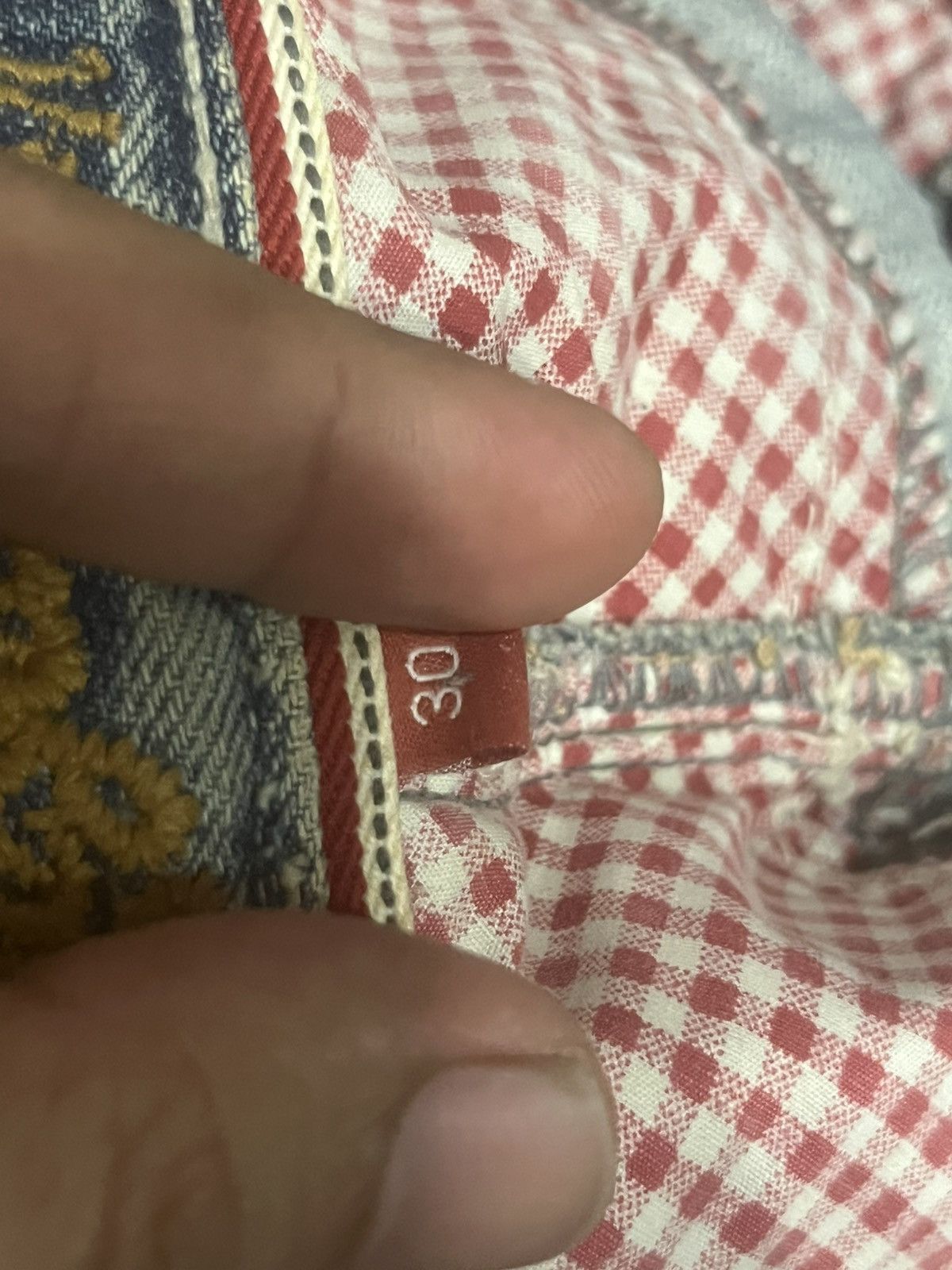 Japanese Brand Japanese Brand Shame Jeans Sashiko Patch Stitch Light Denim Size US 30 / EU 46 - 18 Thumbnail