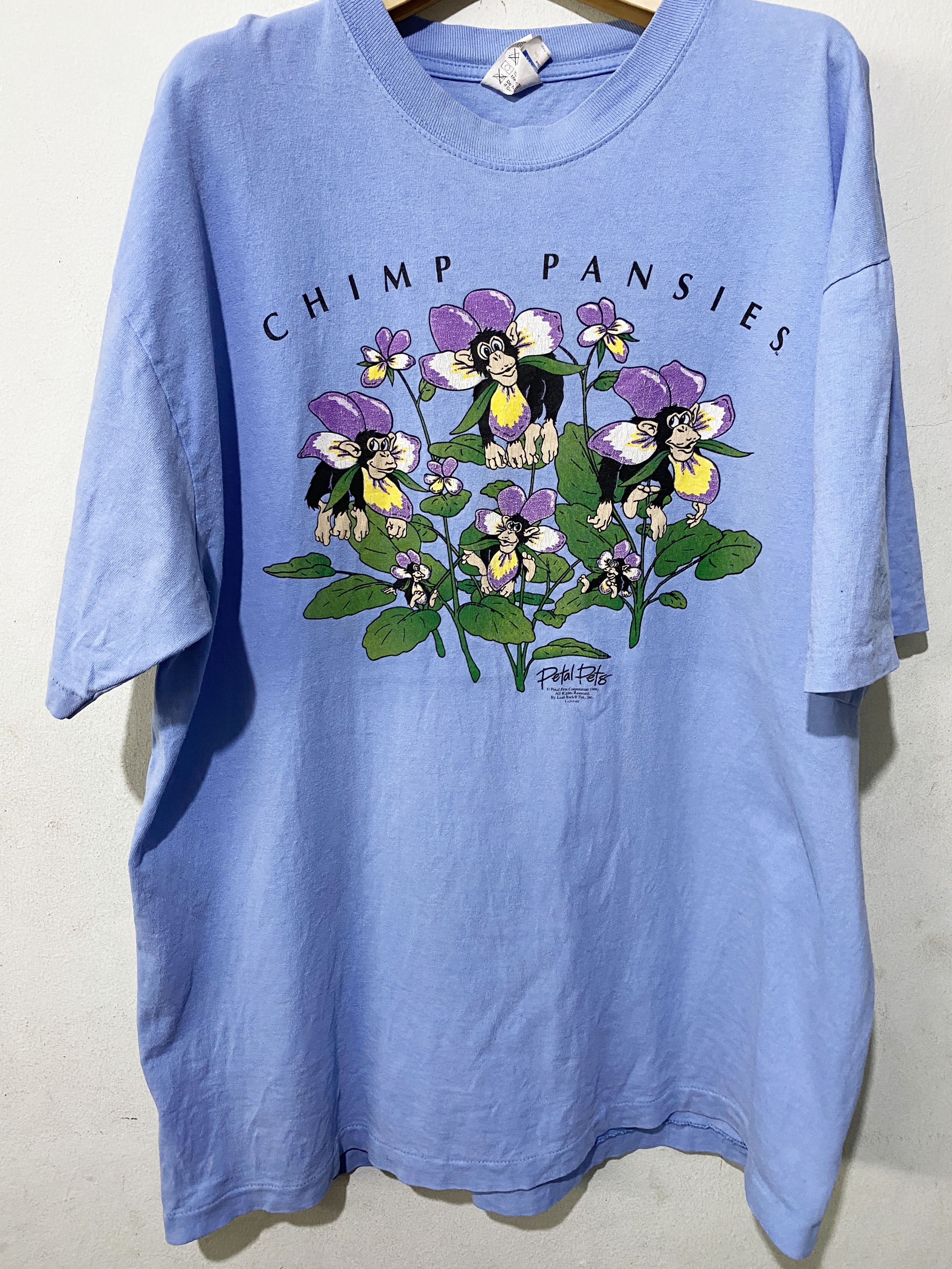Vintage Vintage 1996 Chimp Pansies Petal Pets Shirt Size US L / EU 52-54 / 3 - 1 Thumbnail
