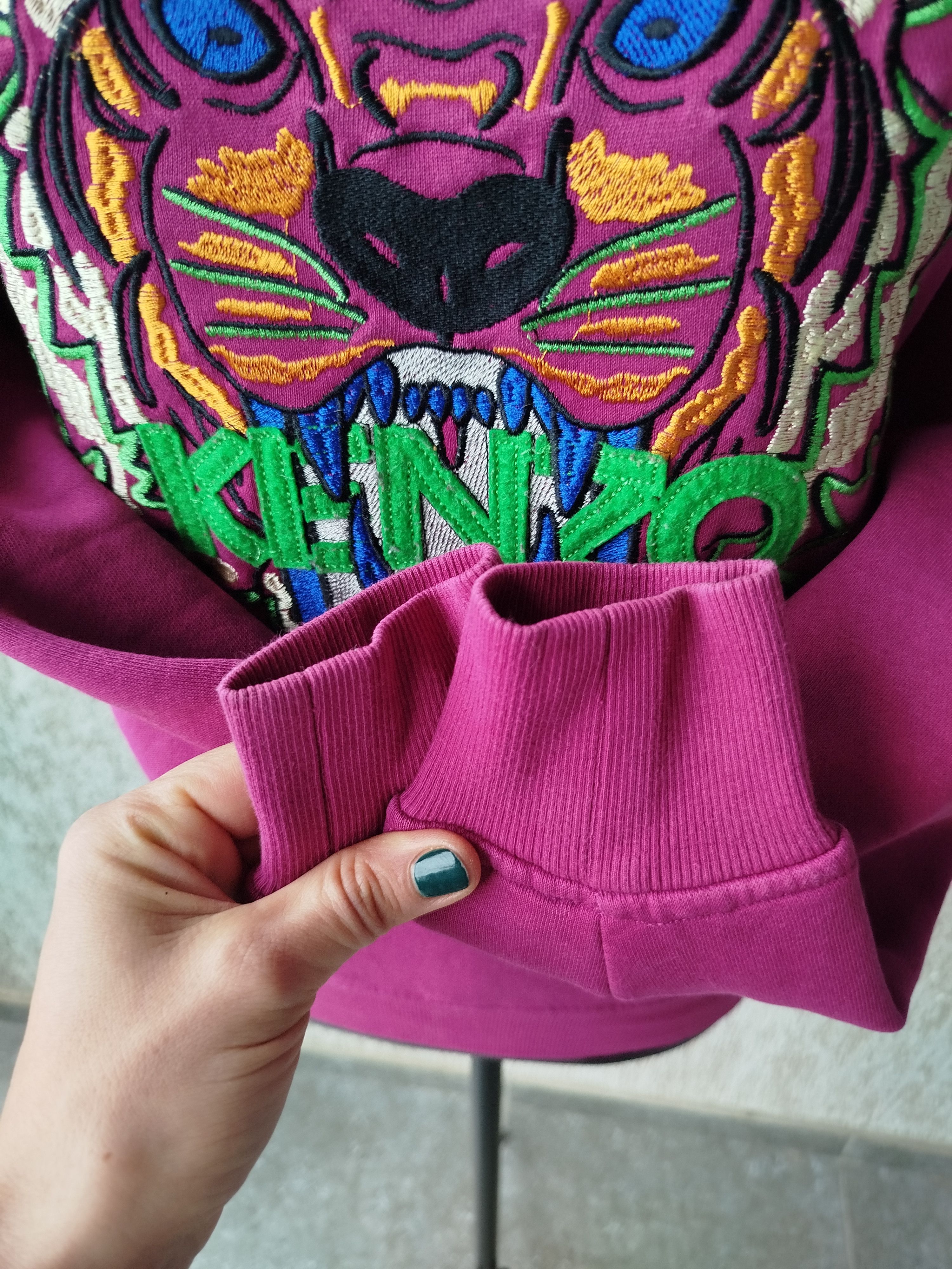 Kenzo Sweatshirt Tiger Head Embroidery Cotton Vintage Size M Size M / US 6-8 / IT 42-44 - 9 Thumbnail