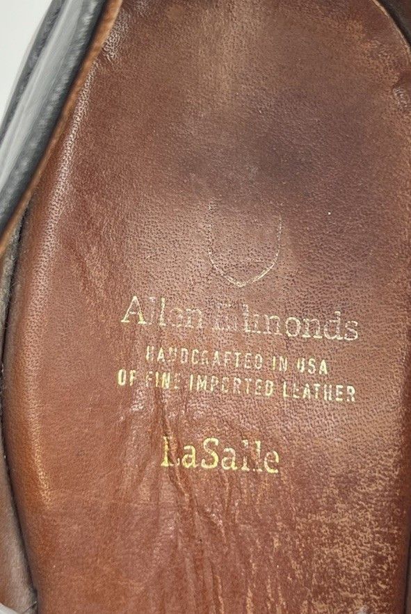 Allen Edmonds Allen Edmonds "LASALLE" Black Leather Split Toe Derby 10D Size US 10 / EU 43 - 10 Thumbnail