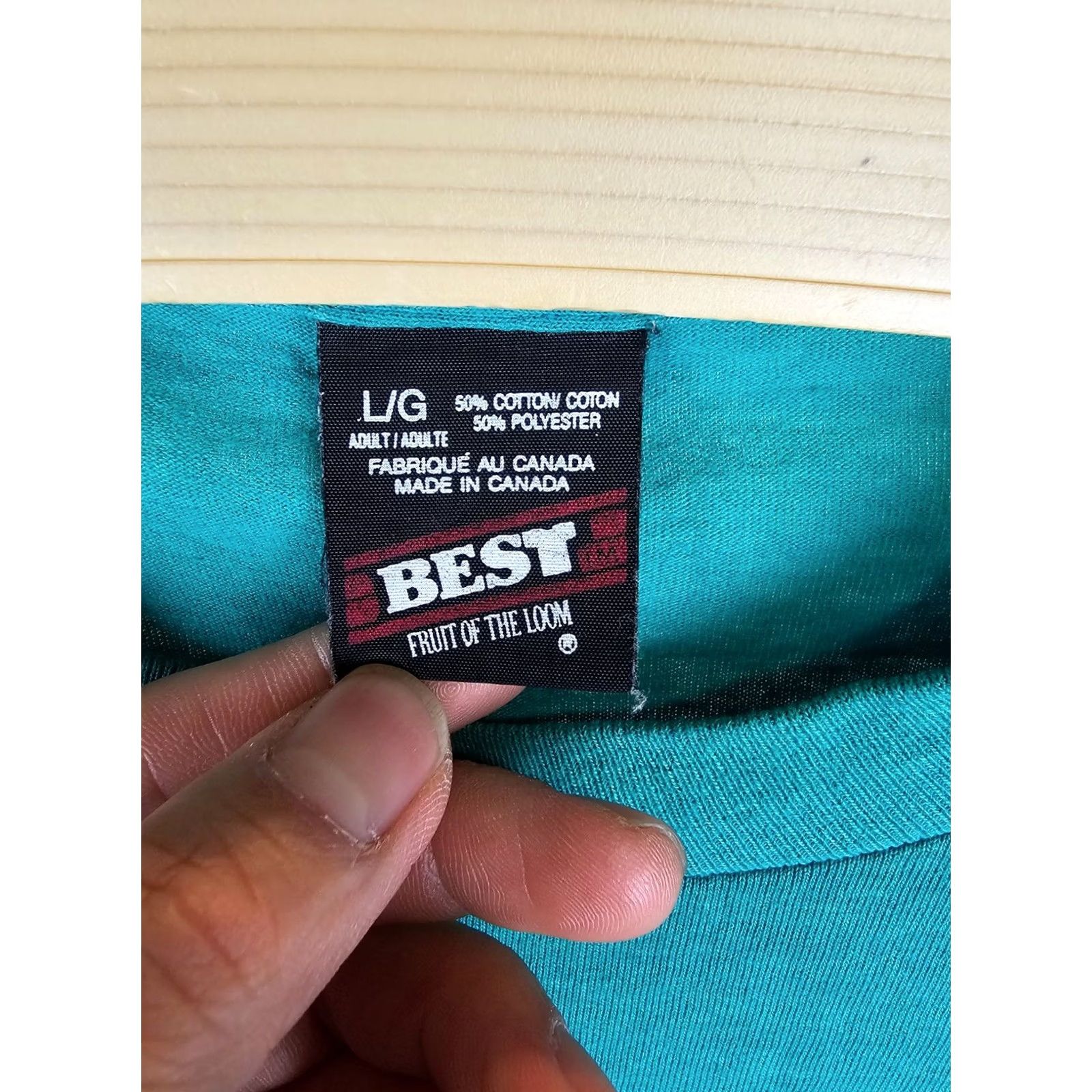 Fruit Of The Loom VINTAGE NARROW AISLE WOODSTOCK STYLE SINGLE STITCH T-SHIRT SZ LARGE Shirt Men XS? Size US L / EU 52-54 / 3 - 4 Thumbnail