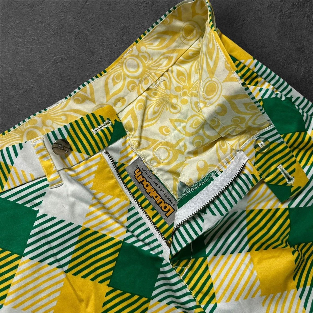 Other loudmouth golf shorts men’s 34 yellow green plaid Size US 34 / EU 50 - 4 Thumbnail