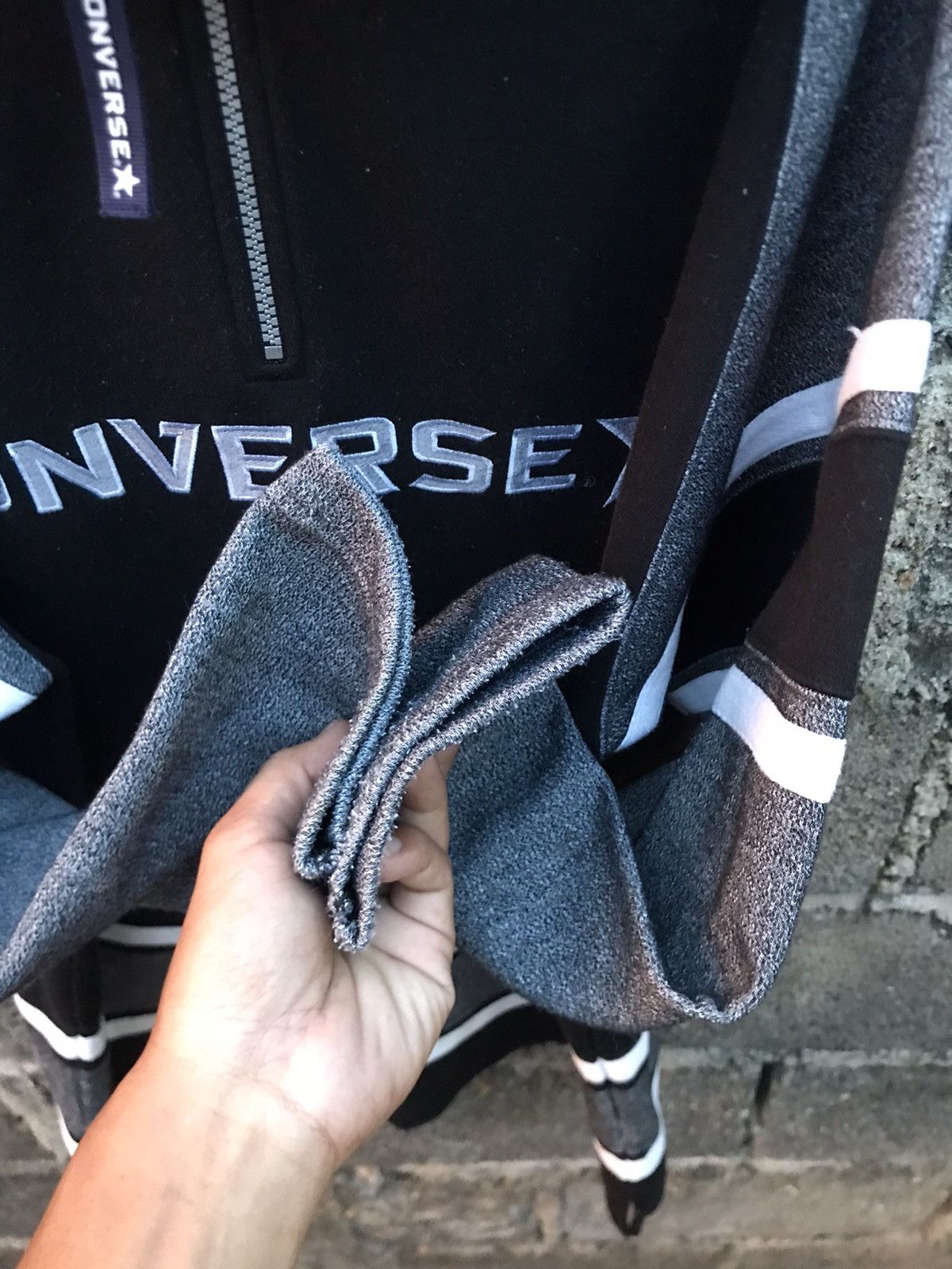 Converse ⚡️Vintage Converse Half Zipper Pullover Sweatshirt Size US L / EU 52-54 / 3 - 7 Thumbnail