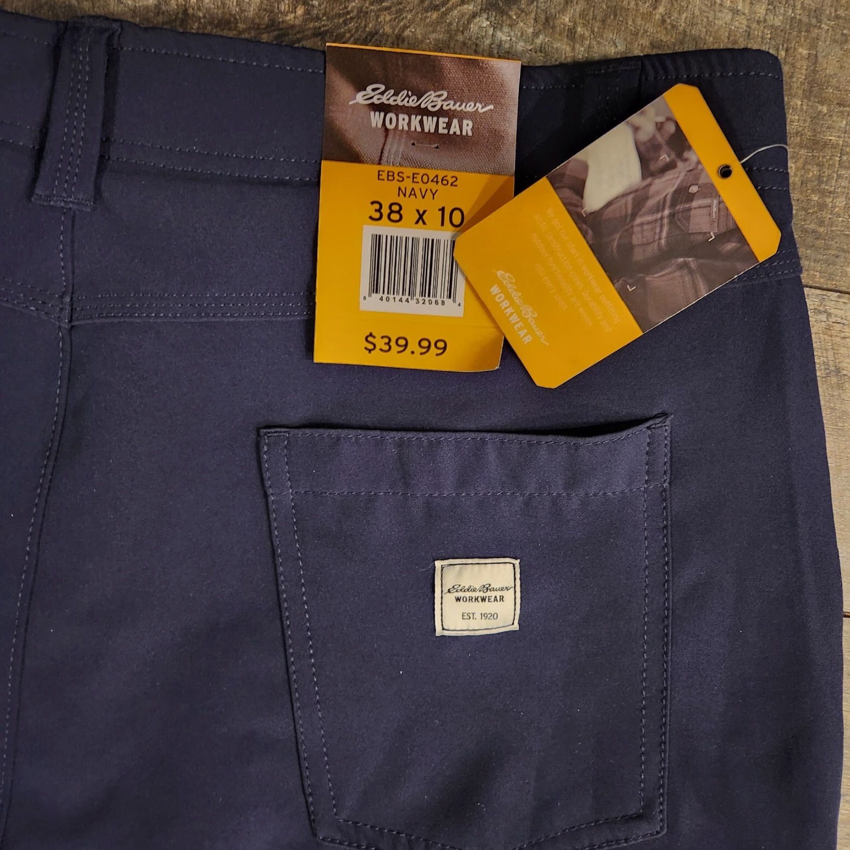 Eddie Bauer Eddie Bauer Mens 38 10" Work Shorts Stretch Water Repel Navy Navy Blue Pockets Cotton Polyester Satin? Size US 38 / EU 54 - 6 Thumbnail