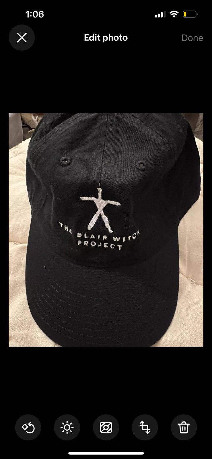 Online Ceramics Online Ceramics The Blair Witch Project Logo Hat dad cap Size ONE SIZE - 4 Thumbnail