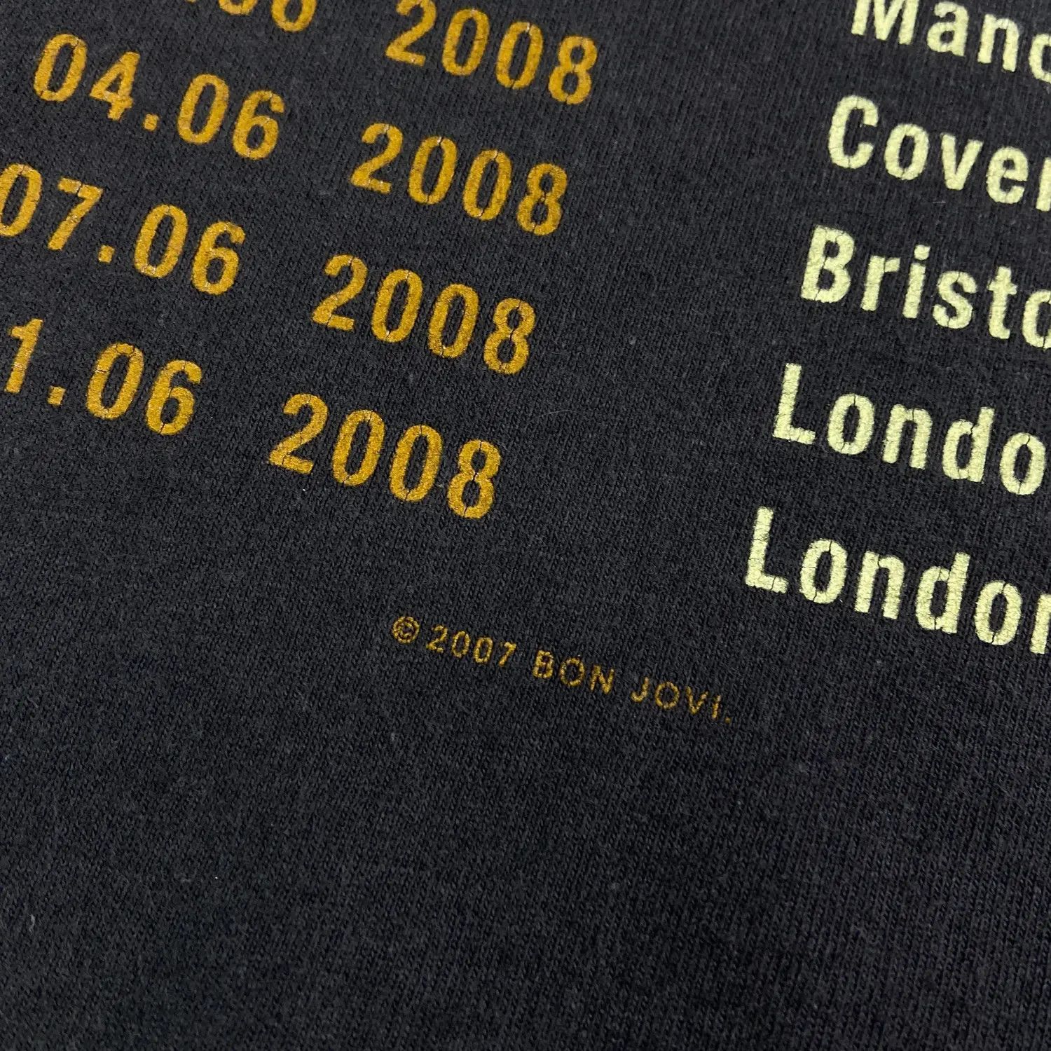 Band Tees Mens Vintage T Shirt Bon Jovi 2008 Tour Size XL Size US XL / EU 56 / 4 - 8 Thumbnail