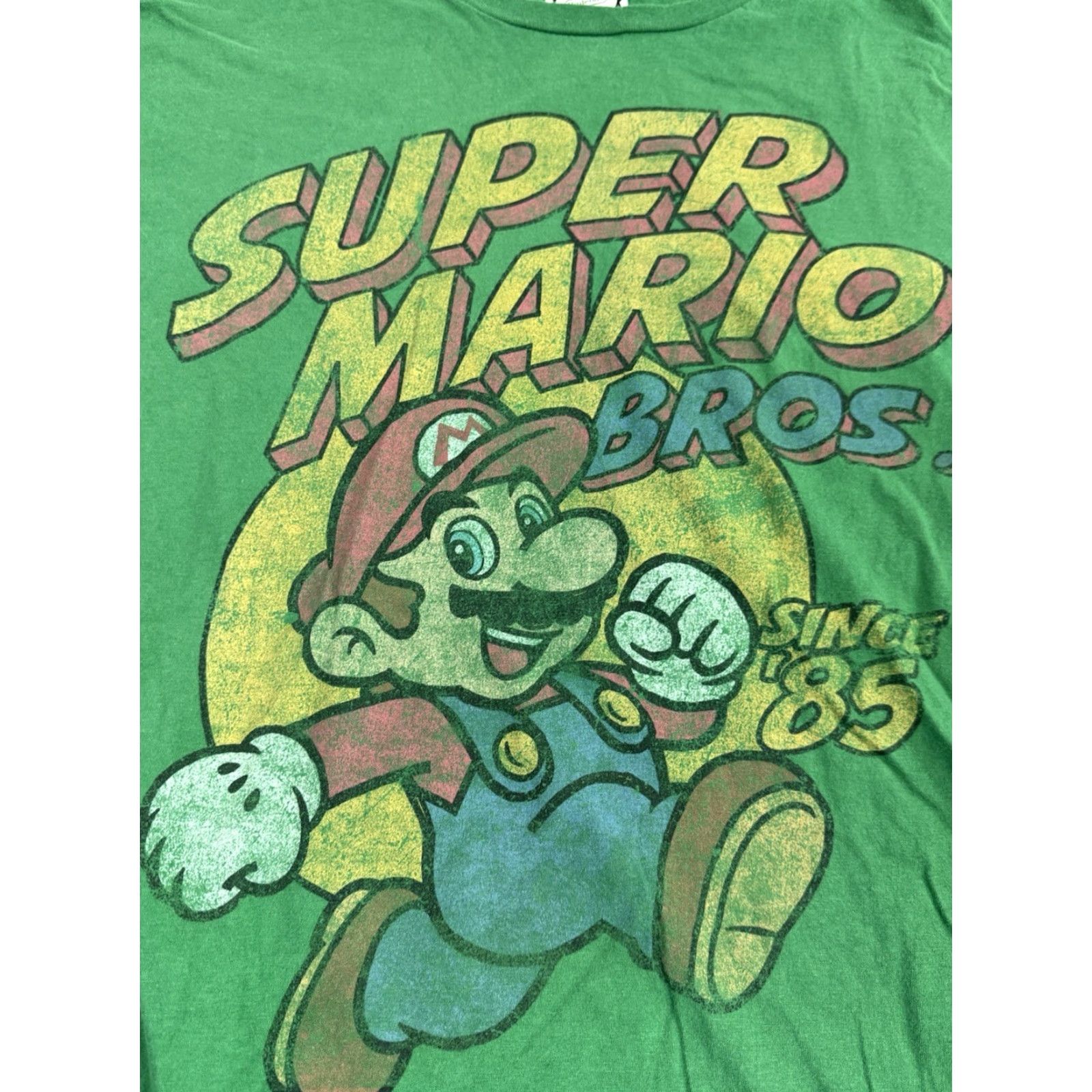 Nintendo Super Mario Bros Since 85’ T-Shirt Men’s XL Green Nintendo Official EUC Size US XL / EU 56 / 4 - 2 Thumbnail