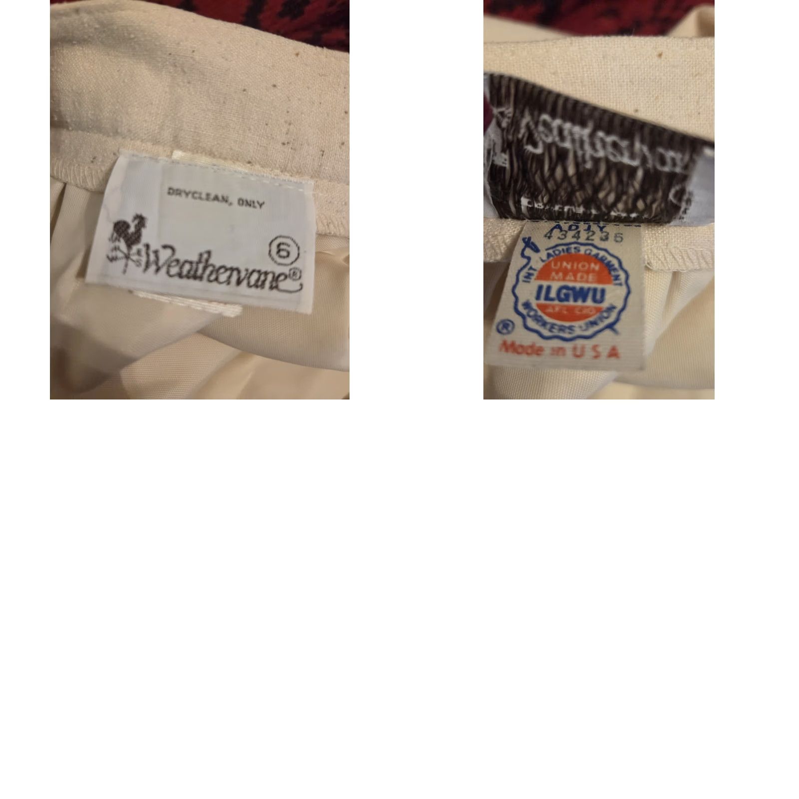 Vintage VINTAGE Weathervane Silk Skirt Lined Union Label Beige Size 6 Natural Size 28" / US 6 / IT 42 - 8 Thumbnail