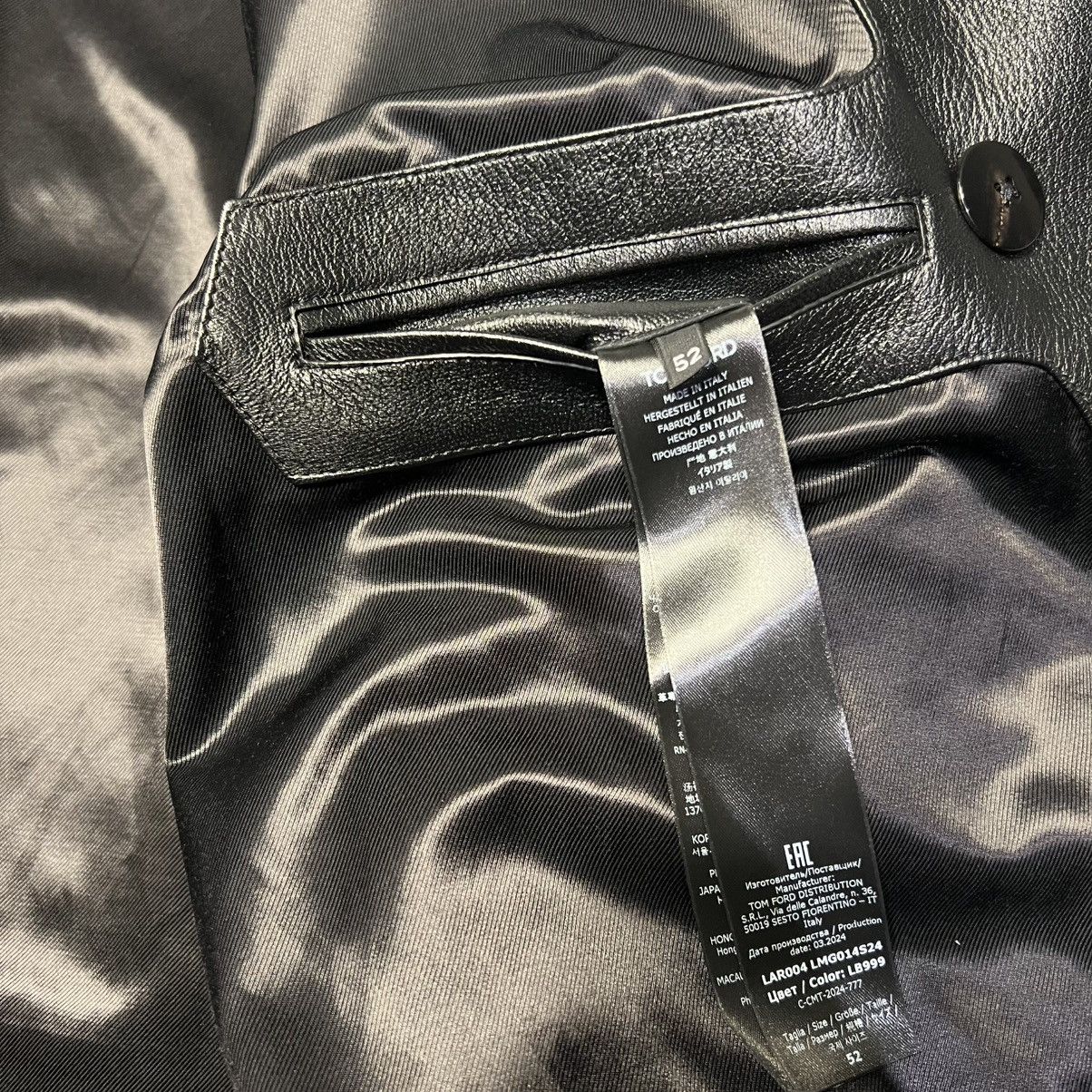 Tom Ford Tom Ford Leather Peacoat Size US L / EU 52-54 / 3 - 8 Thumbnail