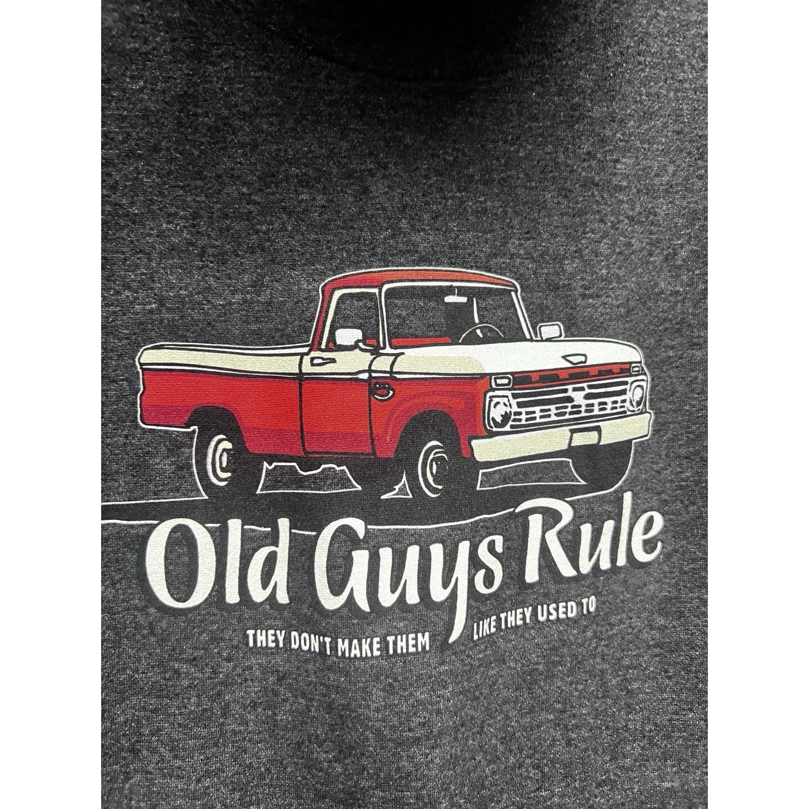 Vintage Old Guys Rule Truck Gray Zip Up Hoodie Jacket Large 50/50 Size US L / EU 52-54 / 3 - 6 Thumbnail