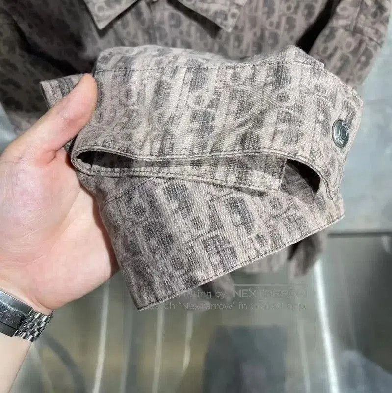 Dior Dior Brown Cotton Long Sleeve Shirt . Size US XL / EU 56 / 4 - 4 Thumbnail