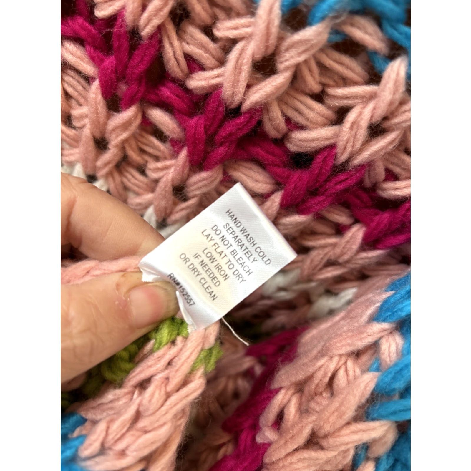 Vintage **Women Pink Chunky Knit Cardigan Bailey Rose Large Open Front Striped** User: Women Pink Chunky Knit Cardigan Bailey Rose Large Open Front Striped Size L / US 10 / IT 46 - 5 Thumbnail