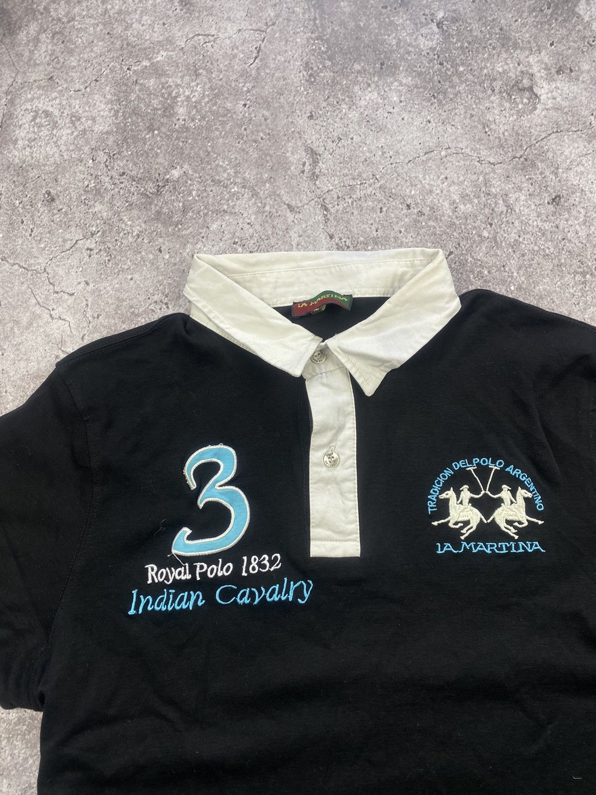 Japanese Brand Vintage La Martina Argentina Polo Team #2 Tee BigLogo Y2K. Size US L / EU 52-54 / 3 - 2 Thumbnail