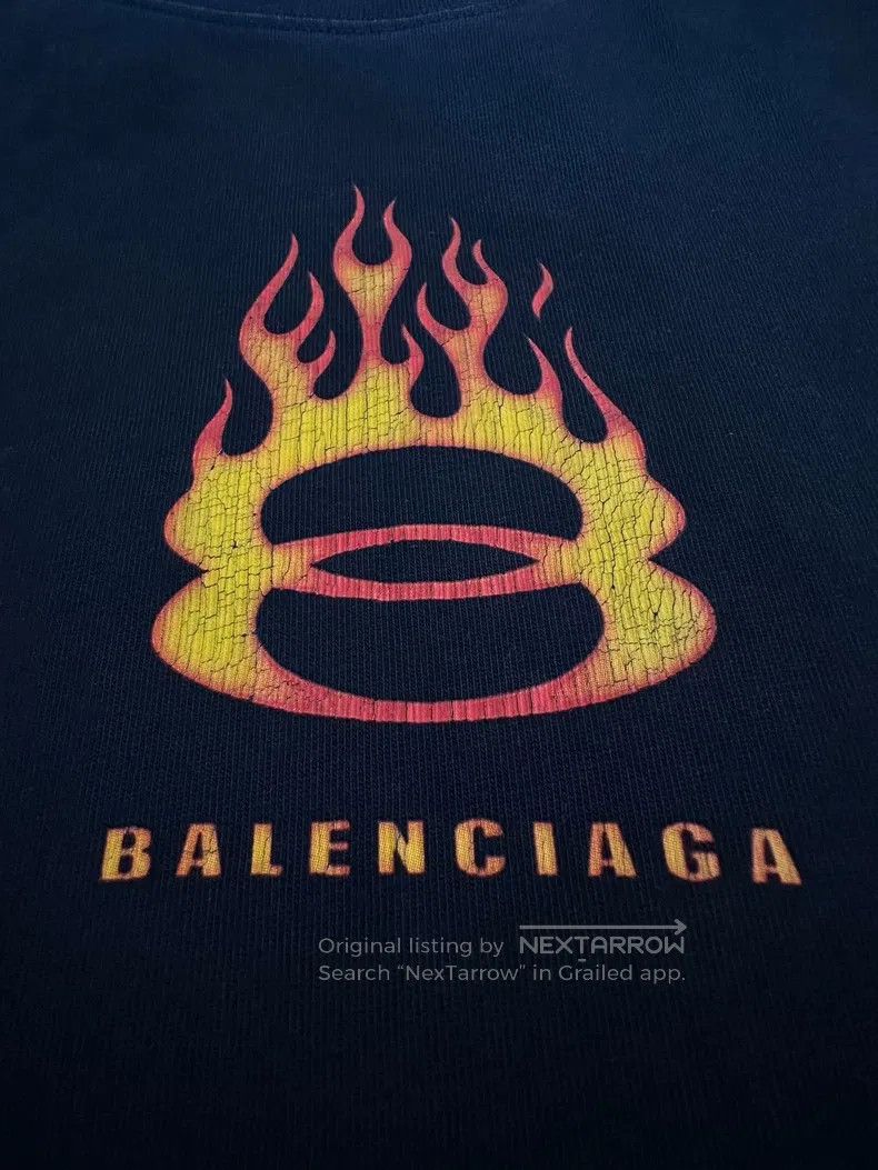 Balenciaga Balenciaga Distressed double ring alphabet logo short-slee Size US S / EU 44-46 / 1 - 4 Thumbnail