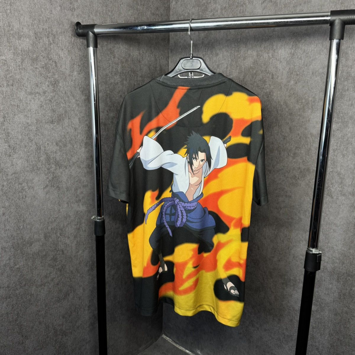 Japanese Brand Naruto Sasuke t-shirt overprint big logo Size US L / EU 52-54 / 3 - 5 Thumbnail