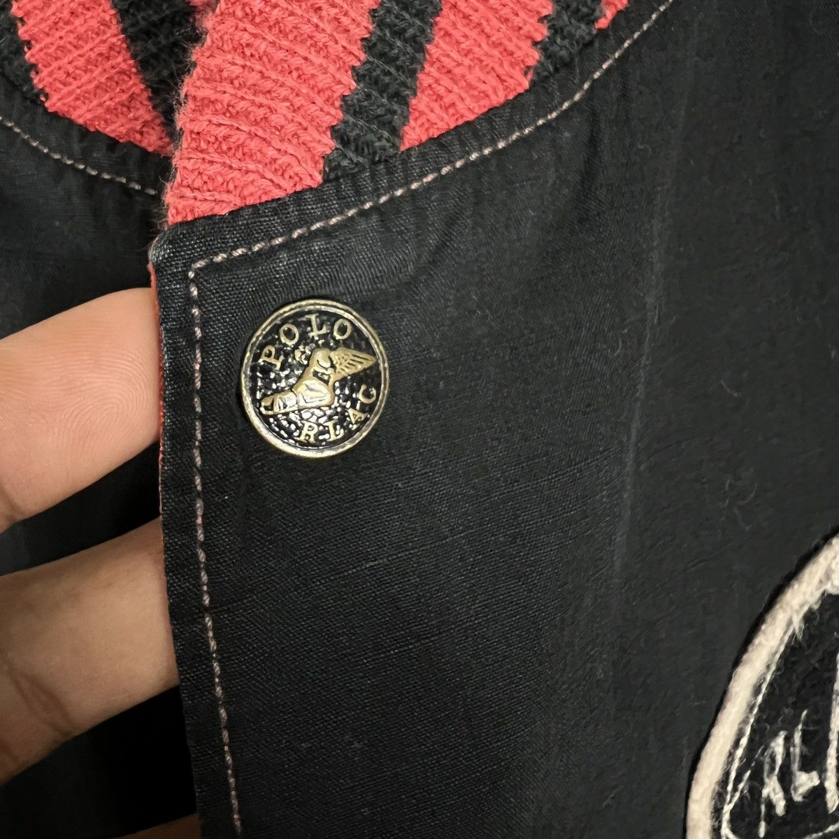 Polo Ralph Lauren 90s Vintage Polo Ralph Lauren Polo Wing Bulldog Satin Jacket Size US XL / EU 56 / 4 - 20 Thumbnail