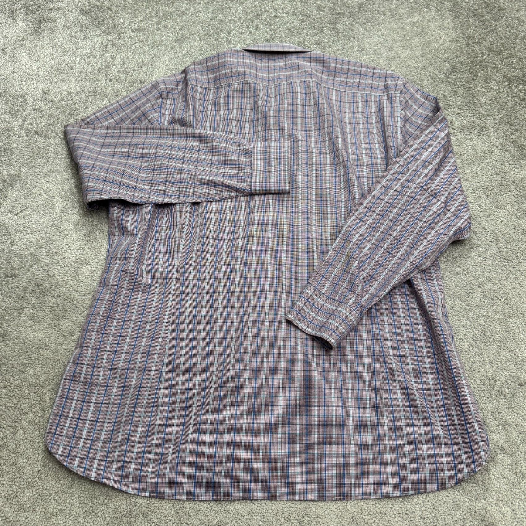 Bonobos Bonobos Shirt Men 17.5 36 Brown Blue Plaid Cotton Slim Dress Shirt Multicolor Long Sleeve Classic Preppy Mens Size US XXL / EU 58 / 5 - 2 Thumbnail