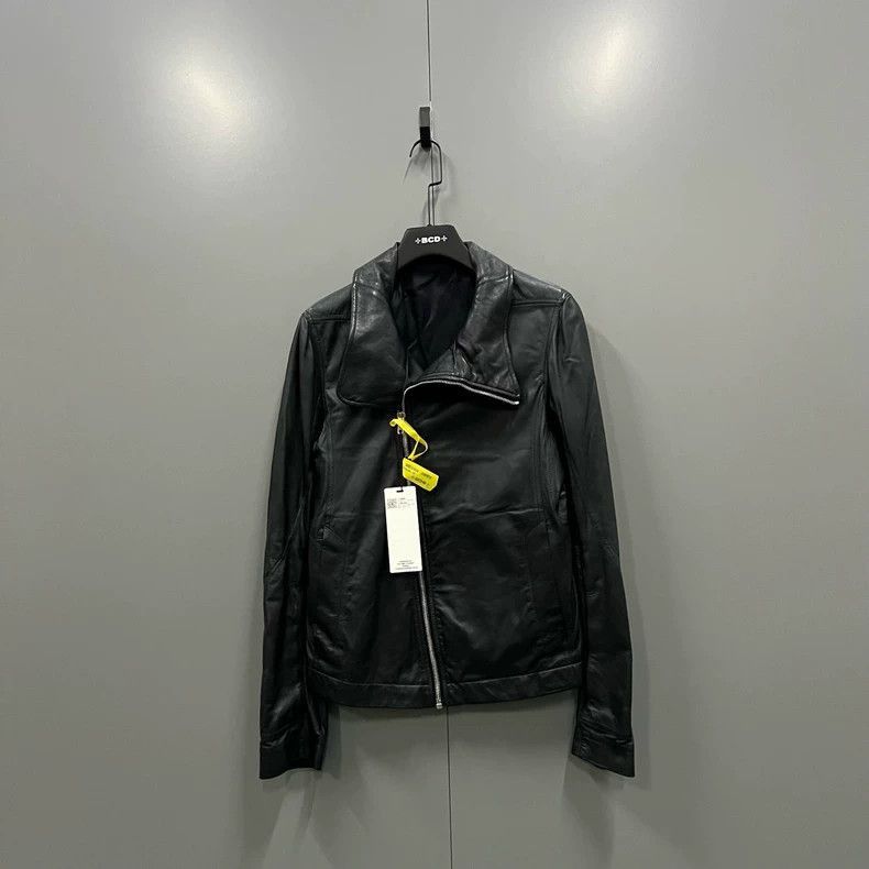 Rick Owens Inclined zipper leather jacket-2505