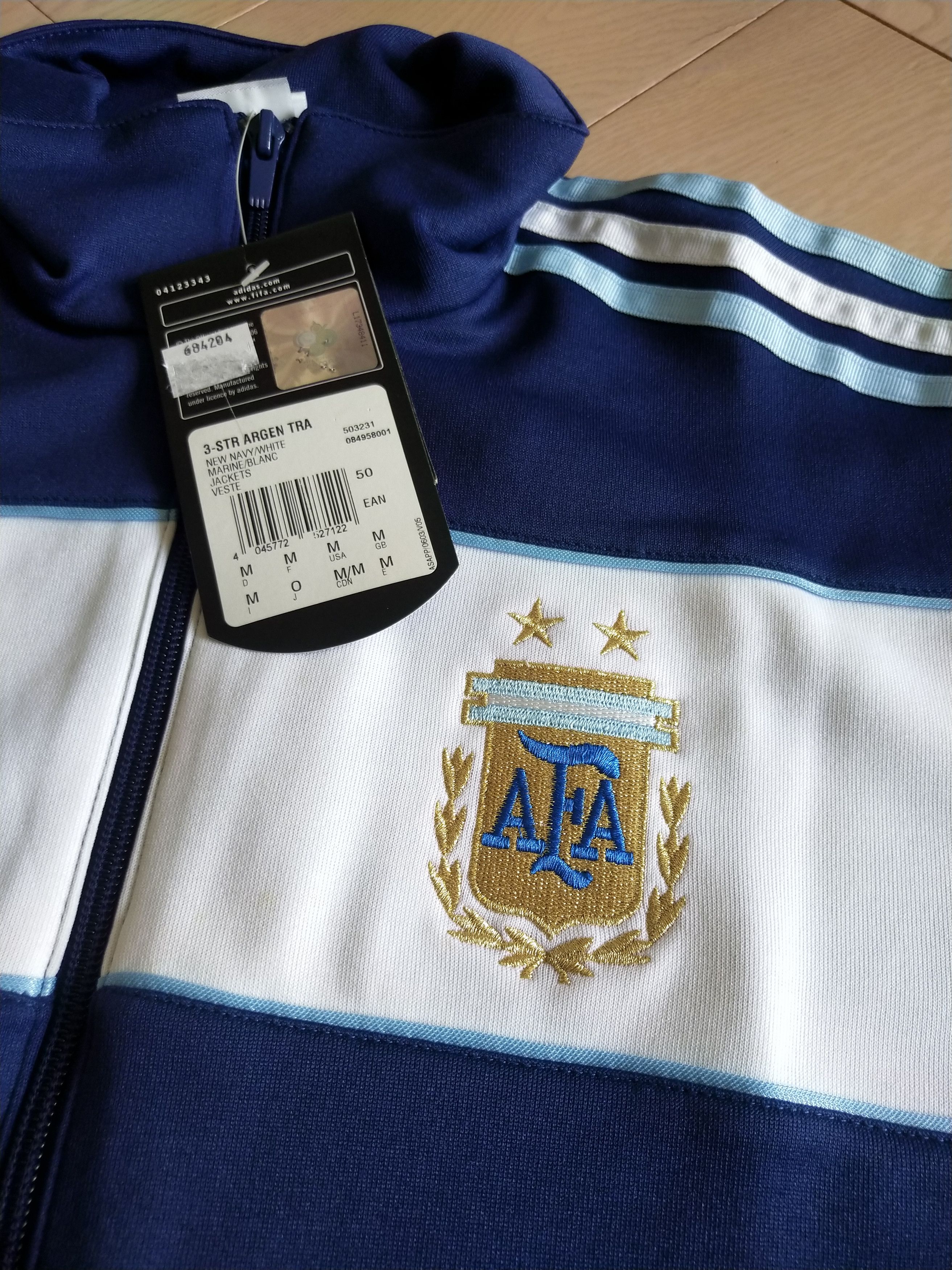 Adidas NWT 2006 Adidas Argentina Football Team Track Jacket y2k Size US M / EU 48-50 / 2 - 4 Thumbnail