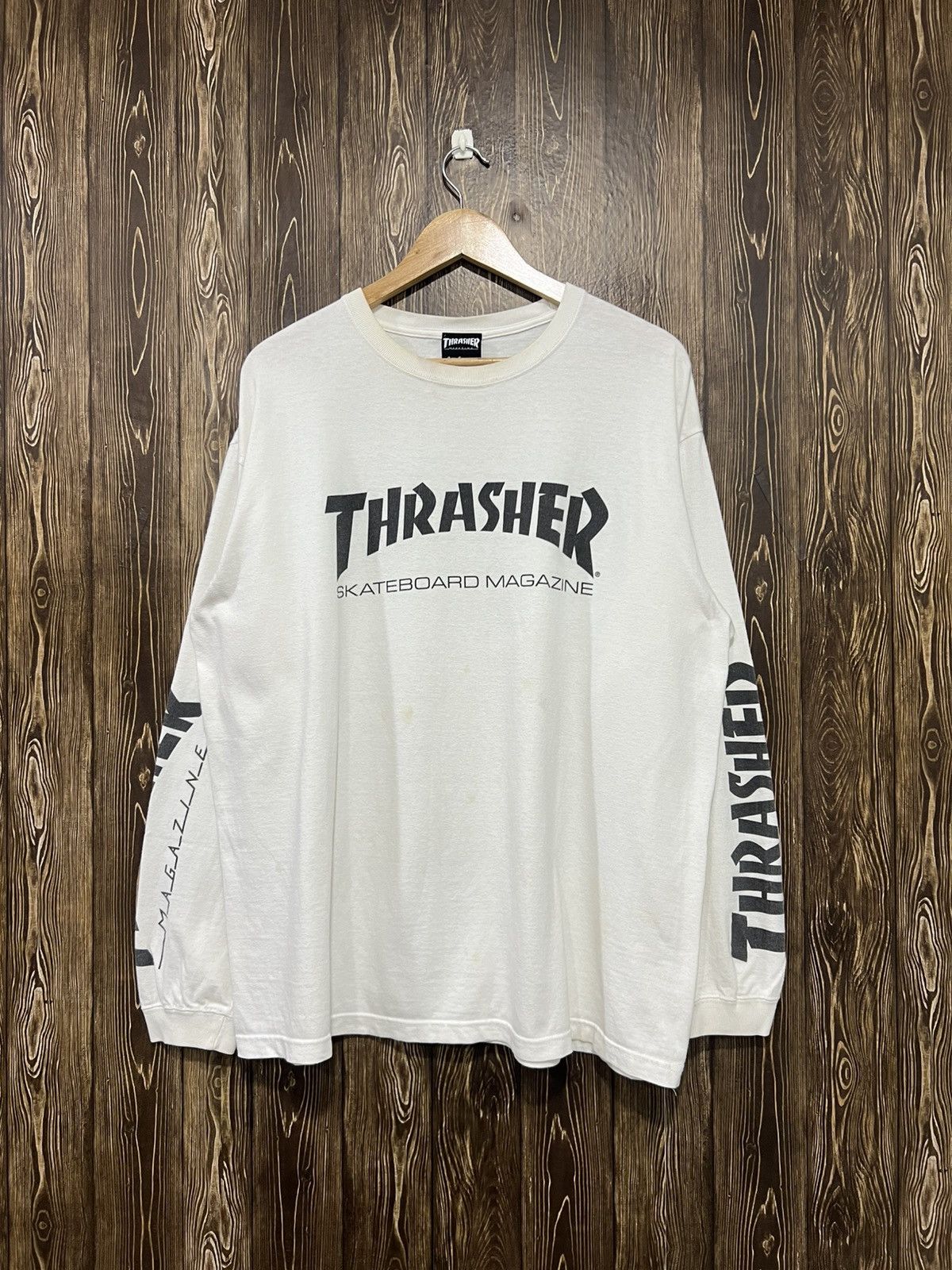 Thrasher Vintage Y2K Thrasher Skateboarding Longsleeve Tshirt Size US XXL / EU 58 / 5 - 1 Thumbnail