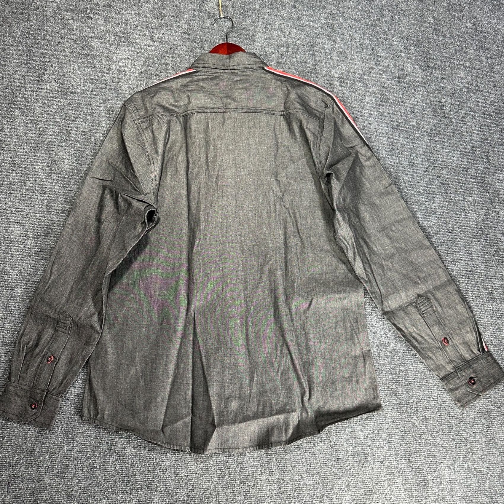 Vintage Tranquility & Mayhem Shirt Mens L Slim Fit Button Down Charcoal Gray Long Sleeve NEW Size US L / EU 52-54 / 3 - 6 Thumbnail