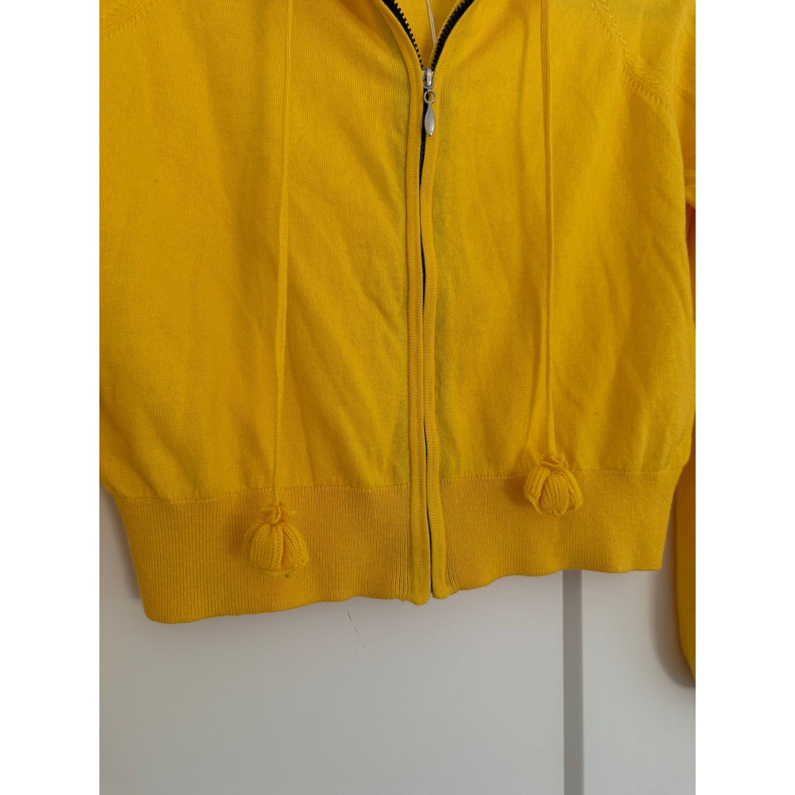 MISA Los Angeles $225 New Misa Los Angeles Yellow Crop Zip Hoodie - XS Size XS / US 0-2 / IT 36-38 - 5 Thumbnail