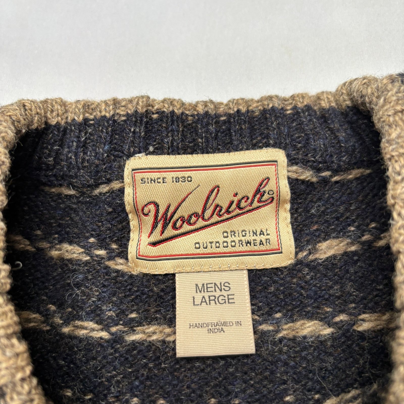 Woolrich Woolen Mills Woolrich Nottingham Tweed Wool Blend Sweater Men's Large Size US L / EU 52-54 / 3 - 4 Thumbnail