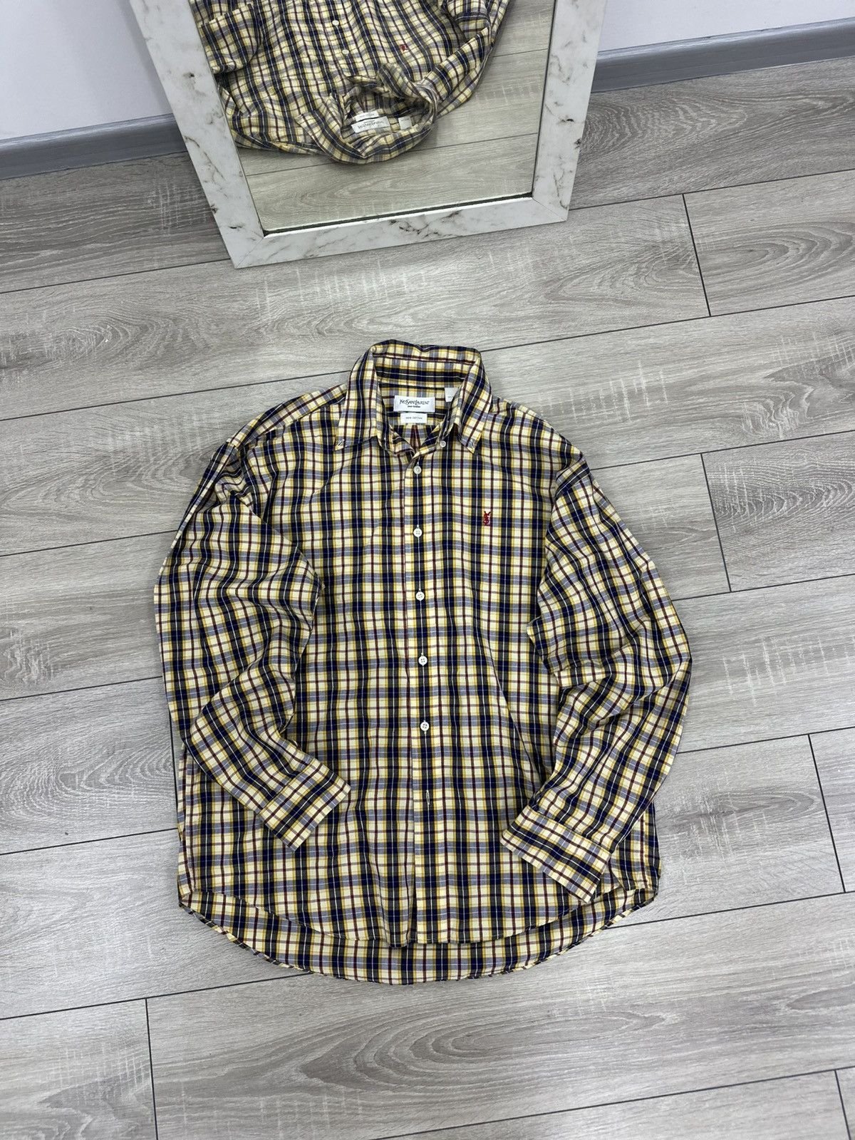 Yves Saint Laurent Yves Saint Laurent Vintage Stripped Shirt YSL Size US L / EU 52-54 / 3 - 2 Thumbnail