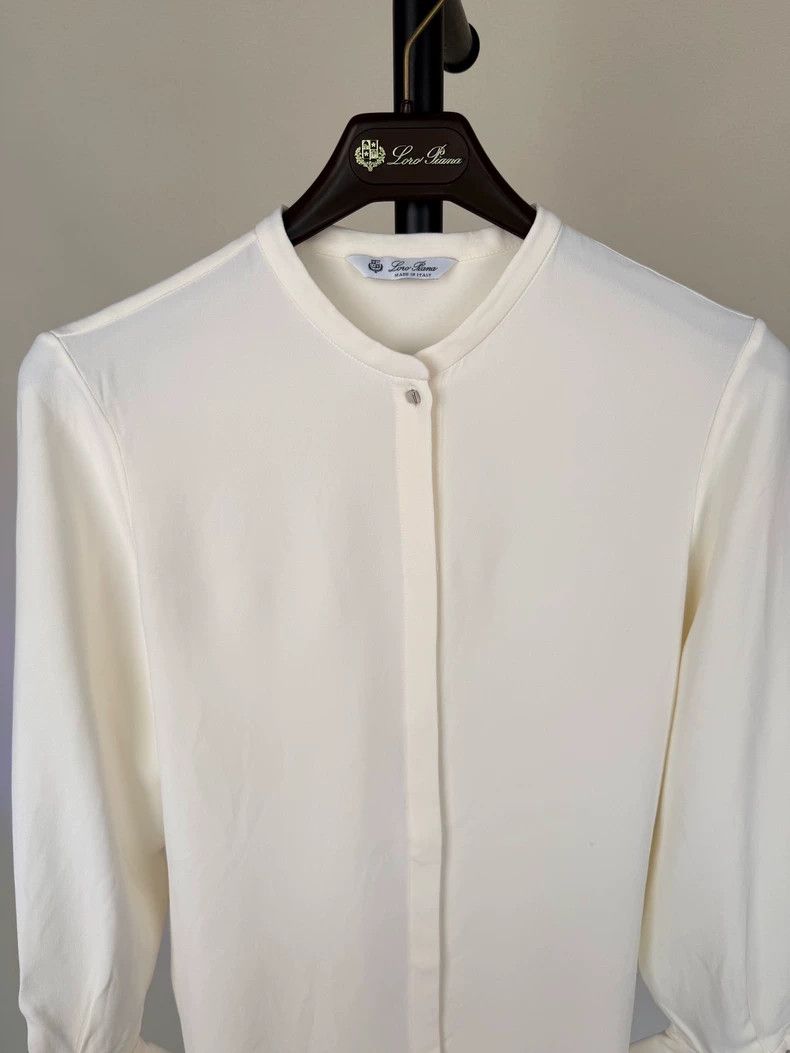 Loro Piana LORO PIANA A woman's silk shirt Size XS / US 0-2 / IT 36-38 - 5 Thumbnail
