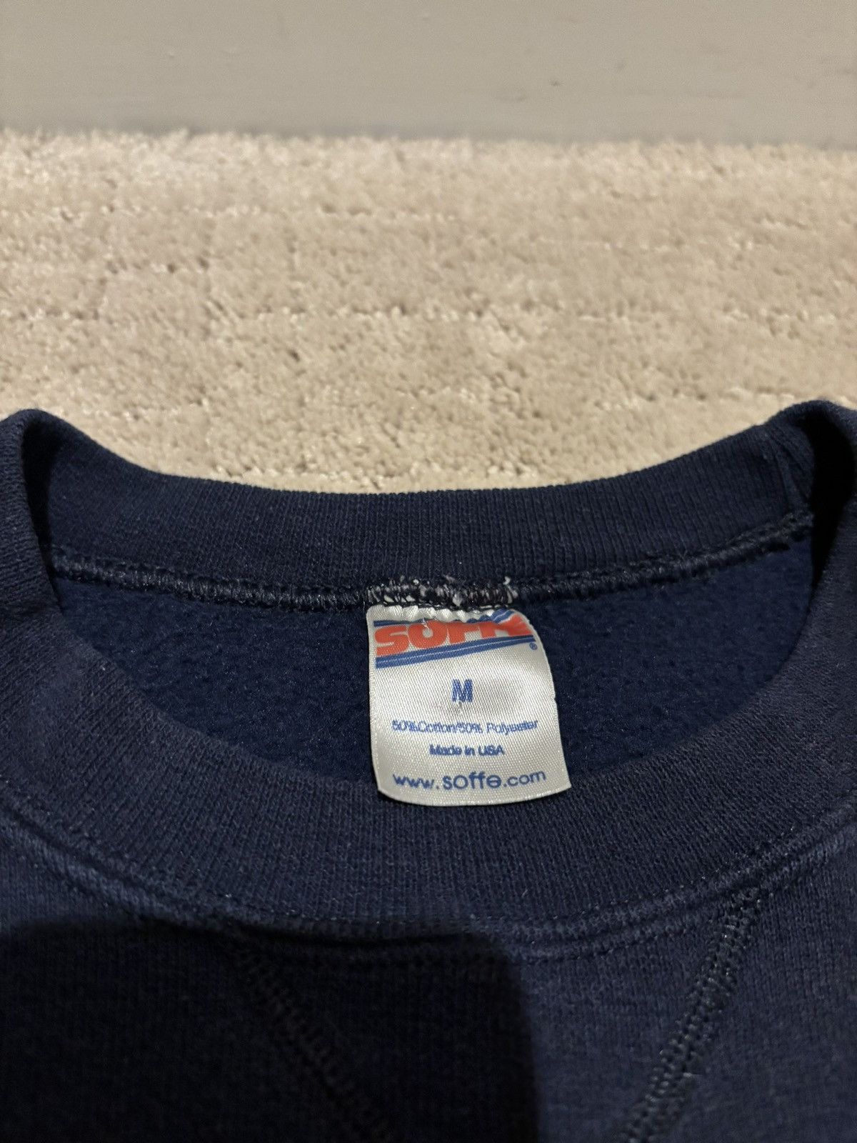 Vintage Vintage Navy crewneck sweater Size US M / EU 48-50 / 2 - 2 Thumbnail