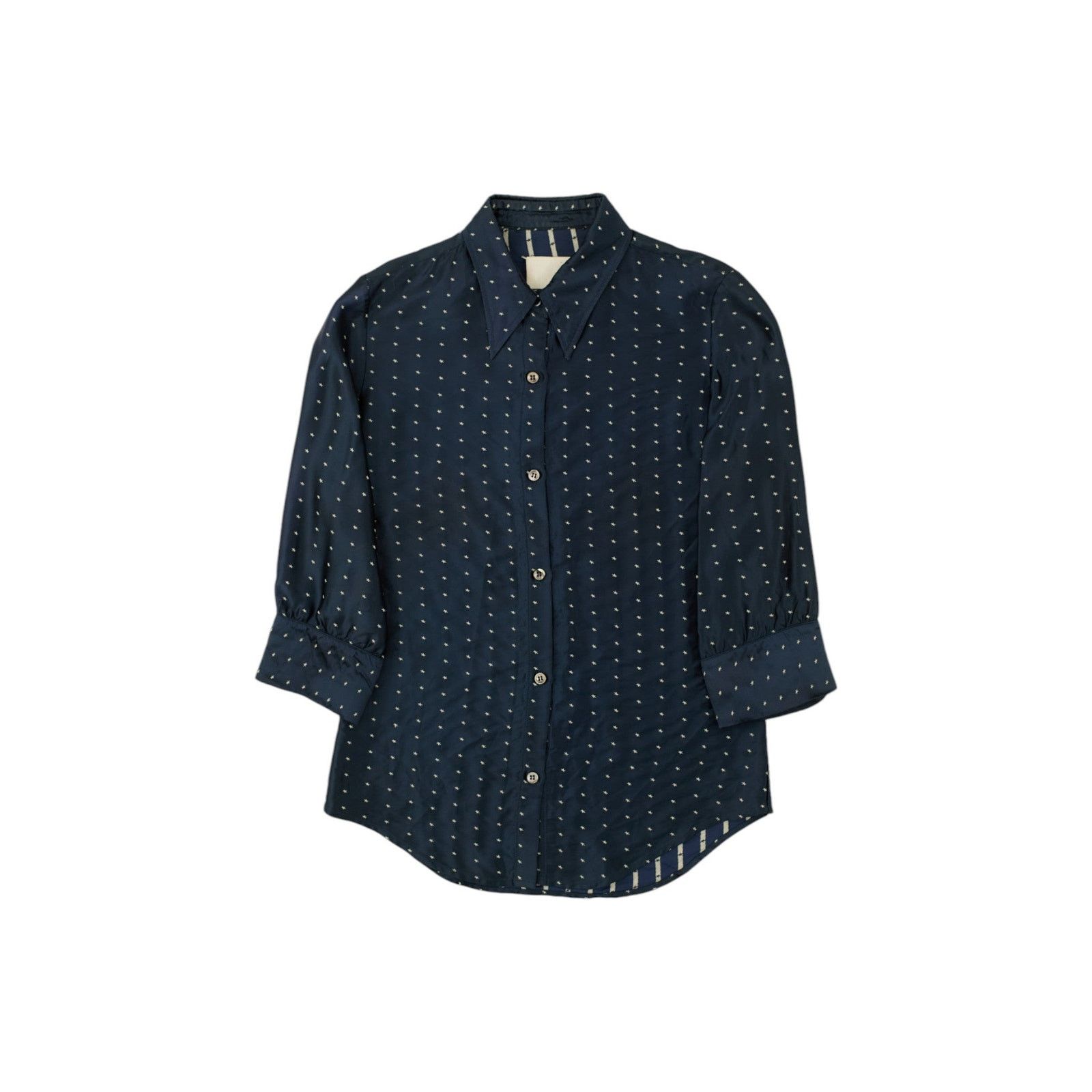 Maison Margiela S/S 2007 White Label Silk Star Shirt Size S / US 4 / IT 40 - 1 Thumbnail