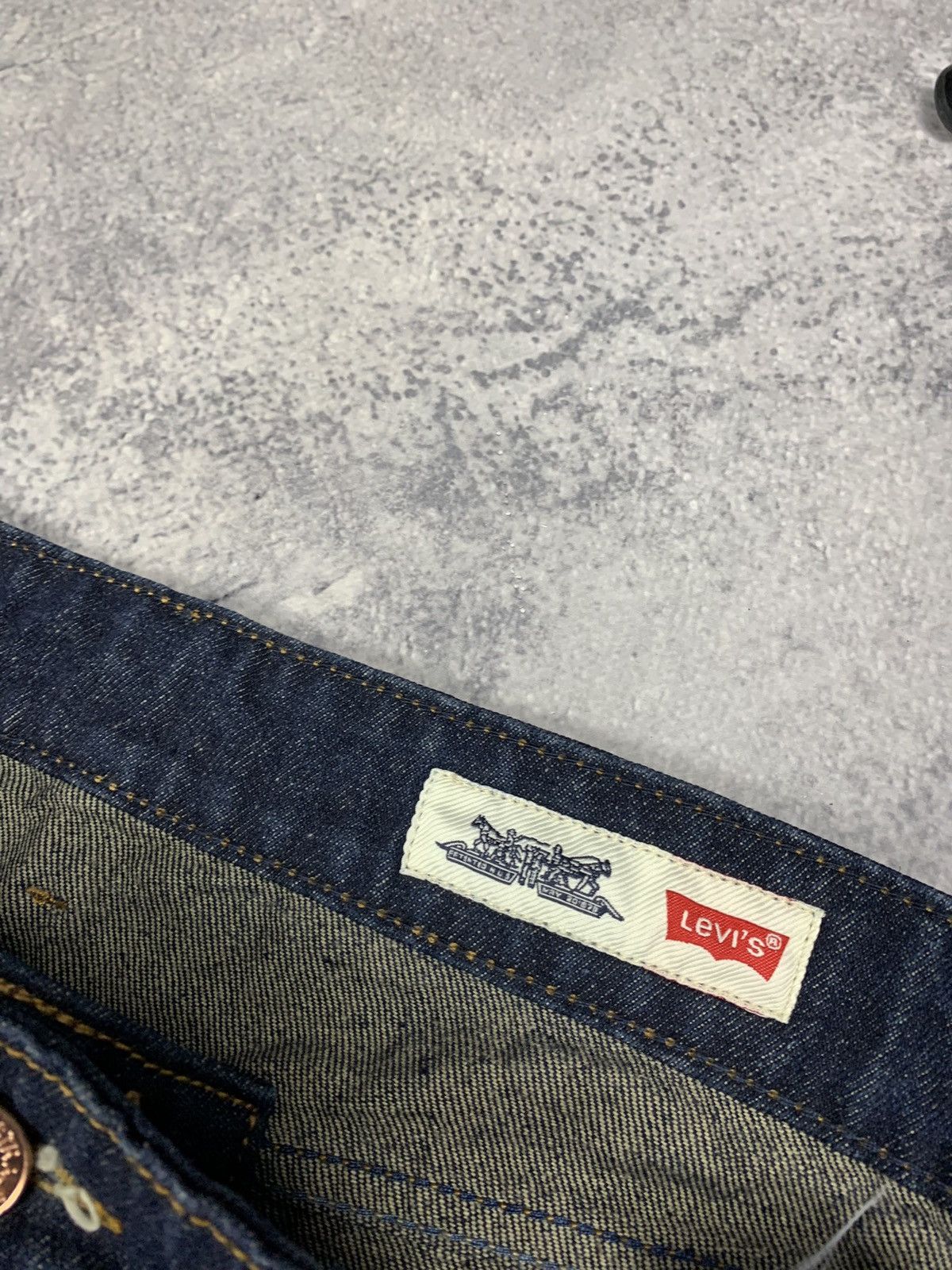 Levi's Levi’s Men’s Distressed Straight Leg Jeans Size 36 Navy Blue Size US 36 / EU 52 - 6 Thumbnail