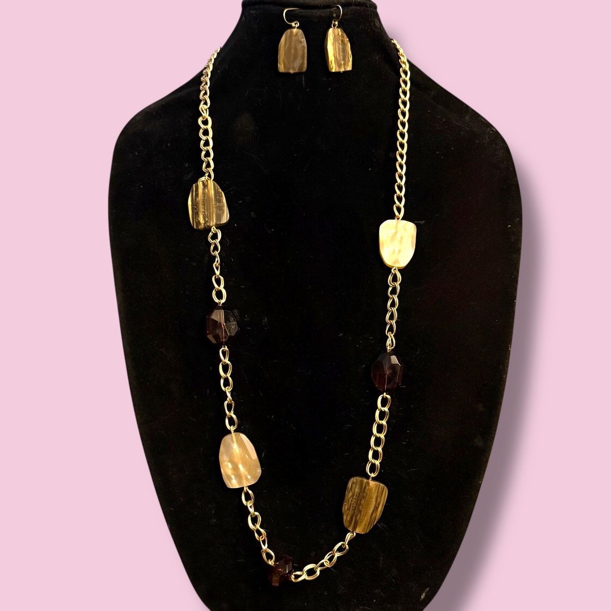 Other Avon long faceted station nugget necklace gift set Size ONE SIZE - 1 Thumbnail