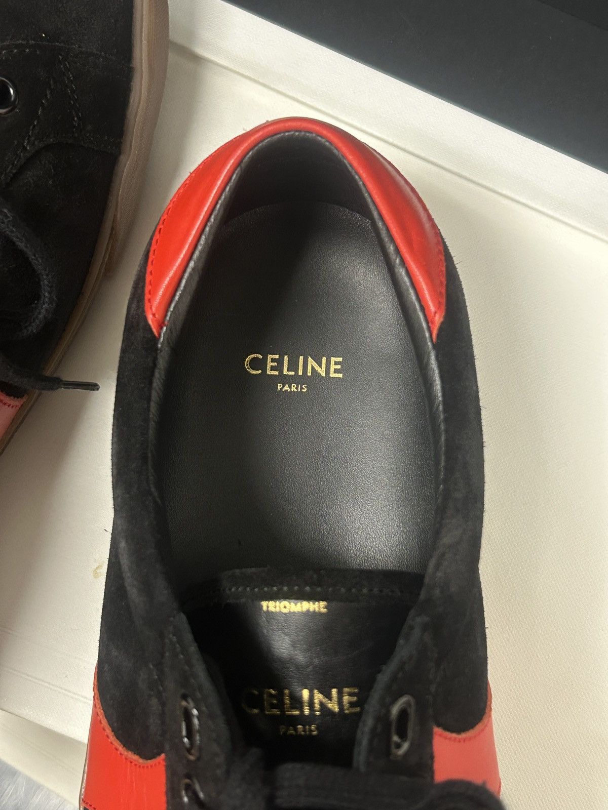 Celine WB! HEDI SLIMANE Triomphe Suede Sneakers Size US 9 / EU 42 - 7 Thumbnail