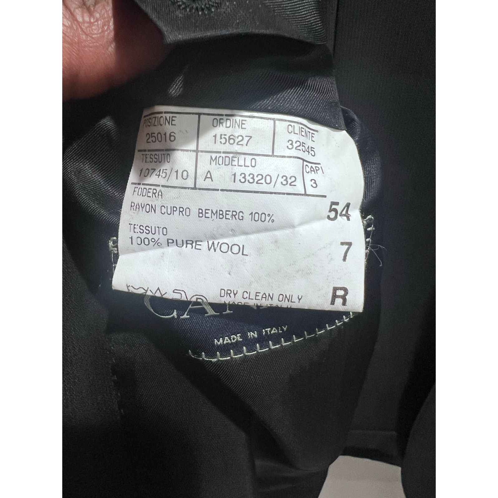 Canali Canali Suit 44R 38x32 Black Wool Italy Designer Mens 2 Piece Size 44R - 4 Thumbnail
