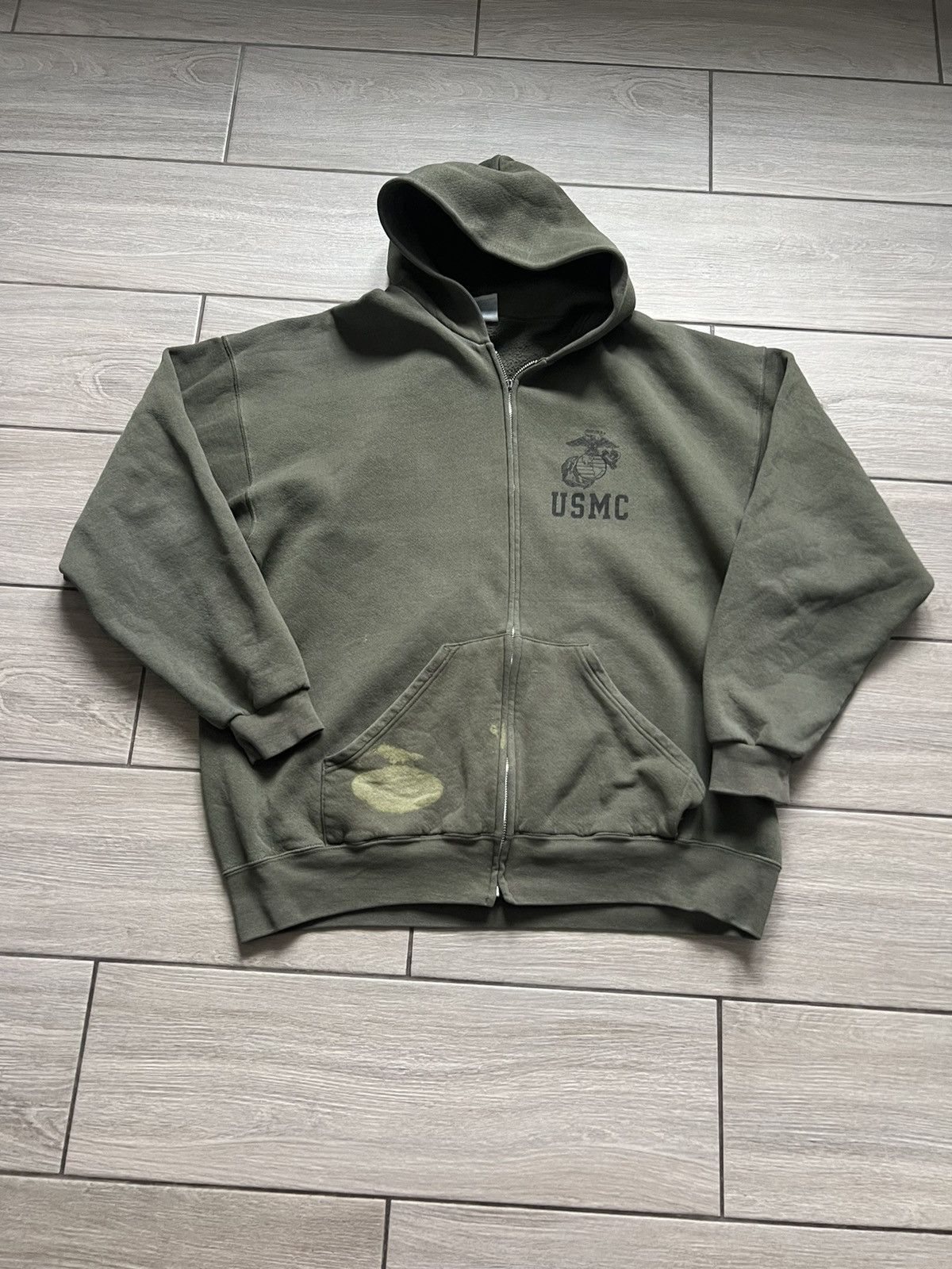 Other 90s USMC Zip Hoodie Avantgarde Soffee Faded Rare XXL Size US XXL / EU 58 / 5 - 2 Thumbnail