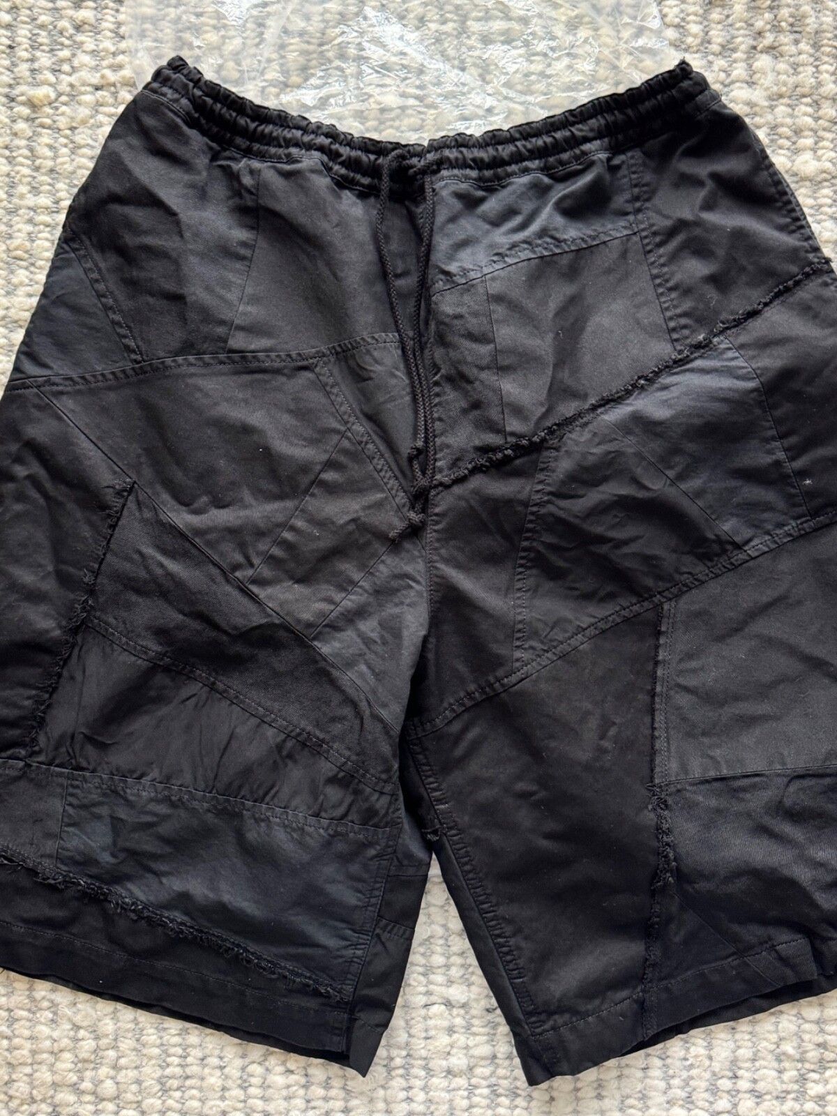 Comme des Garcons Homme COMME DES GARÇONS HOMME GARMENT DYED PATCHWORK SHORT BLACK M Size US 34 / EU 50 - 5 Thumbnail