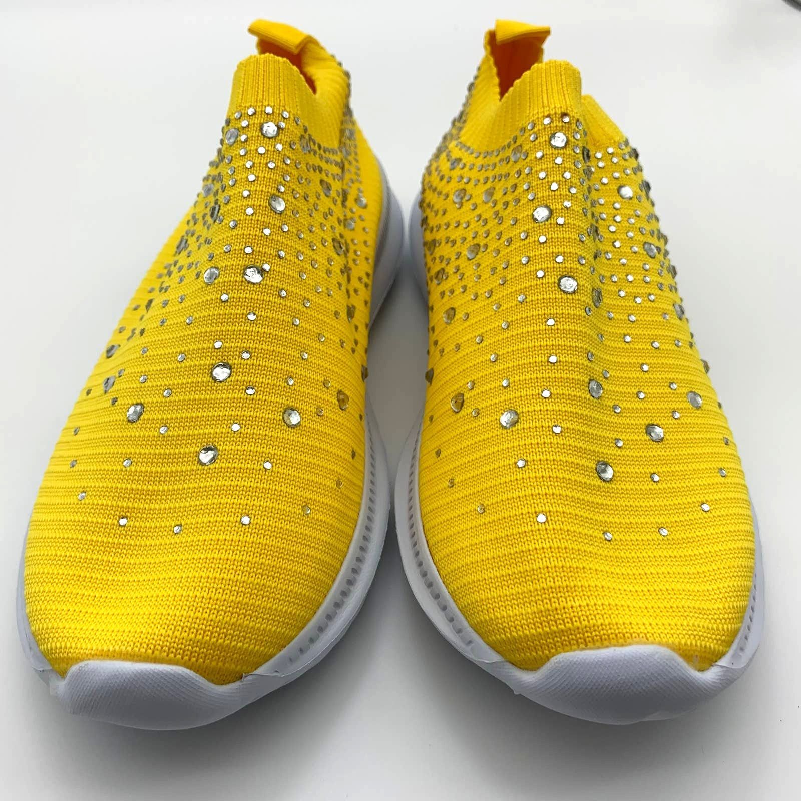 Other Bling Sneakers Womens Size 9.5 Yellow Knit Lightweight Size US 9.5 / IT 39.5 - 2 Thumbnail